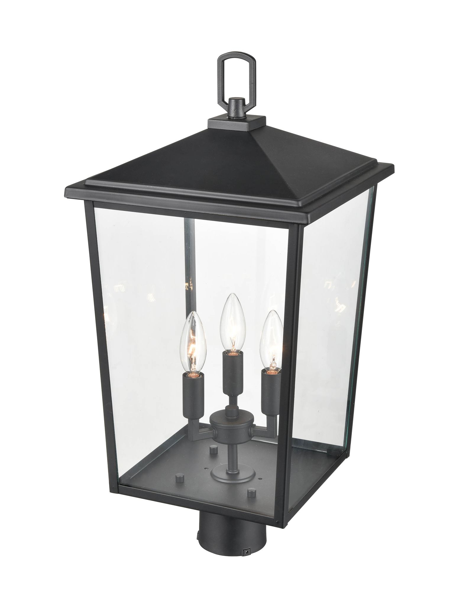 Image 3 Millennium Fetterton 3-Light 23" Powder Coated Black Outdoor Post Lantern more views