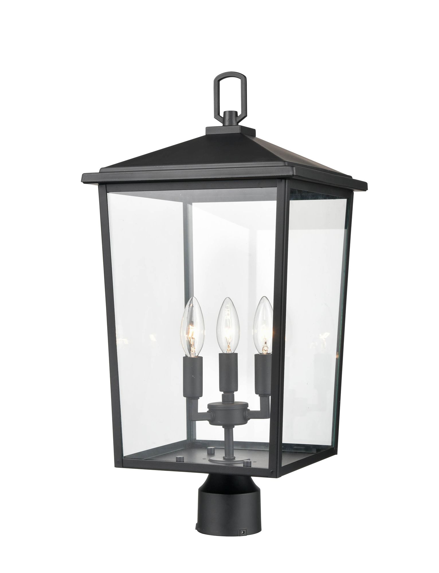 Image 4 Millennium Fetterton 3-Light 23" Powder Coated Black Outdoor Post Lantern more views