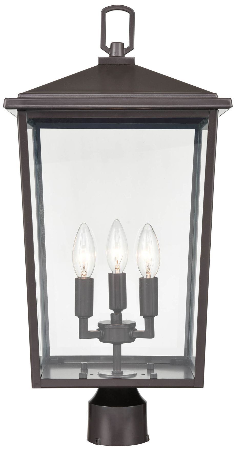 Millennium Fetterton 3-Light 23" Powder Coated Bronze Outdoor Post Lantern