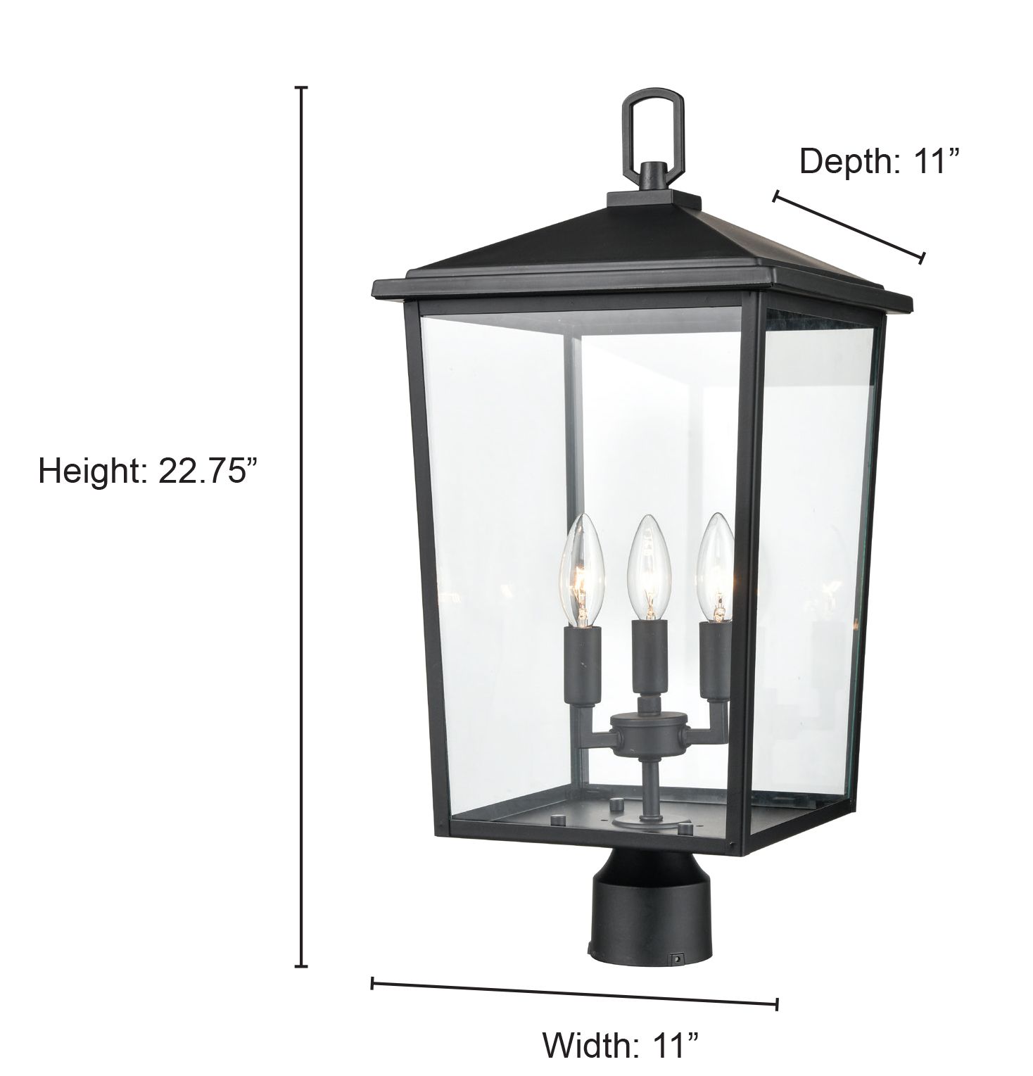 Image 5 Millennium Fetterton 3-Light 23" Powder Coated Bronze Outdoor Post Lantern more views