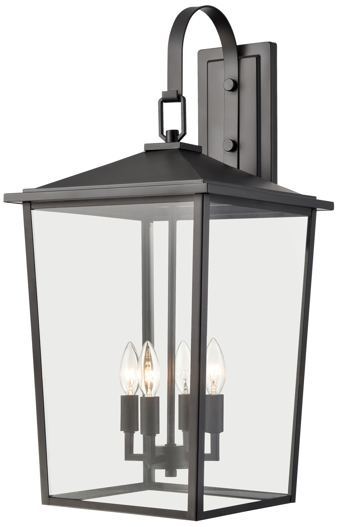Image 2 Millennium Fetterton 4-Light 27.82" Powder Coated Black Outdoor Wall Sconce more views