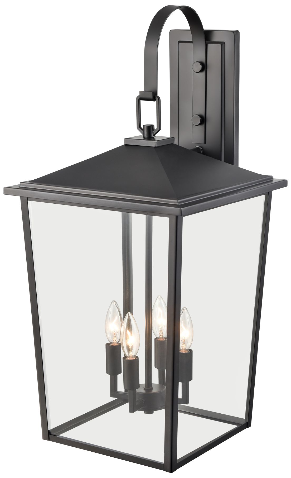 Image 3 Millennium Fetterton 4-Light 27.82" Powder Coated Black Outdoor Wall Sconce more views