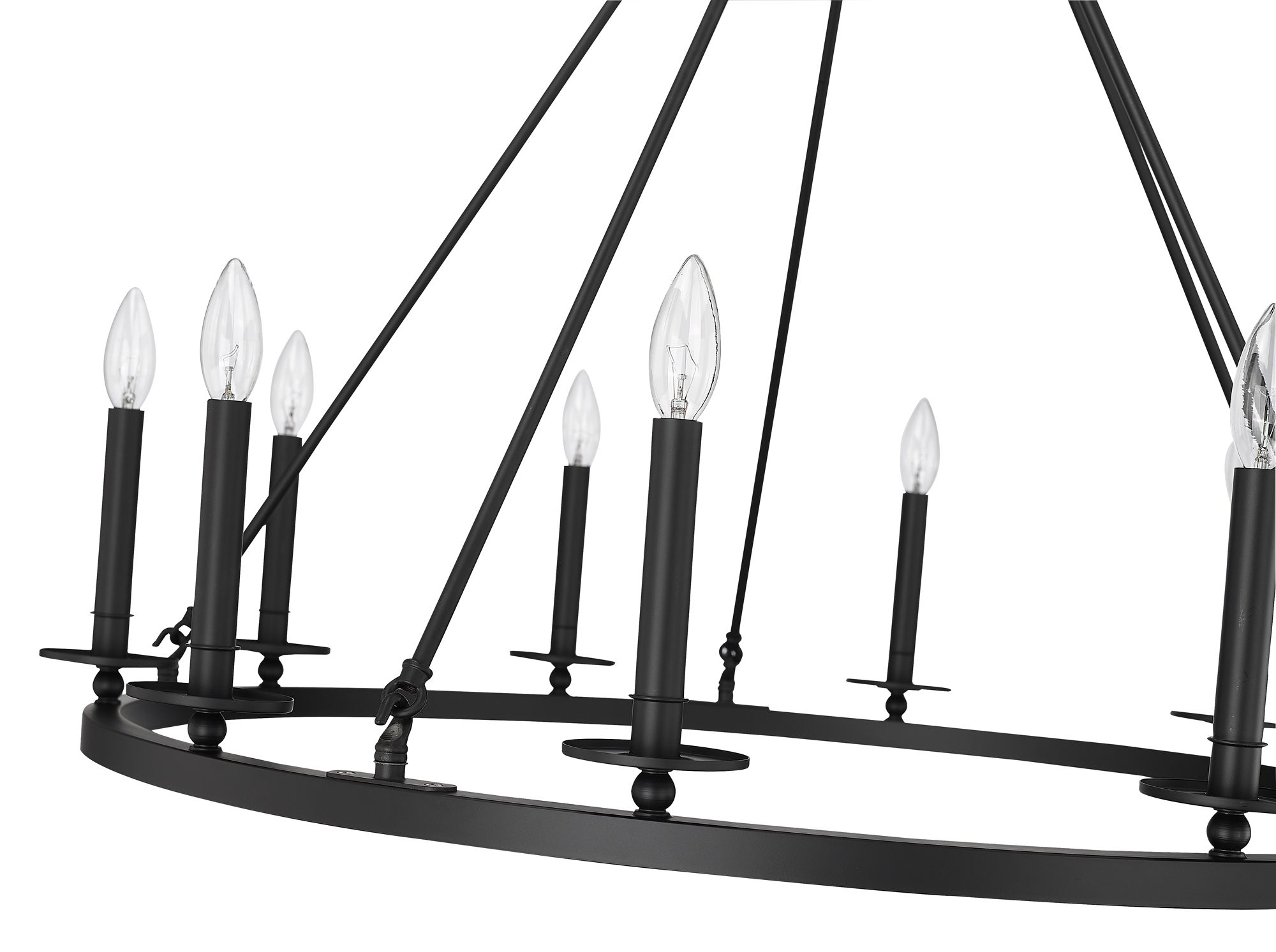 Image 5 Millennium Florence 10-Light 36" Matte Black Chandelier more views