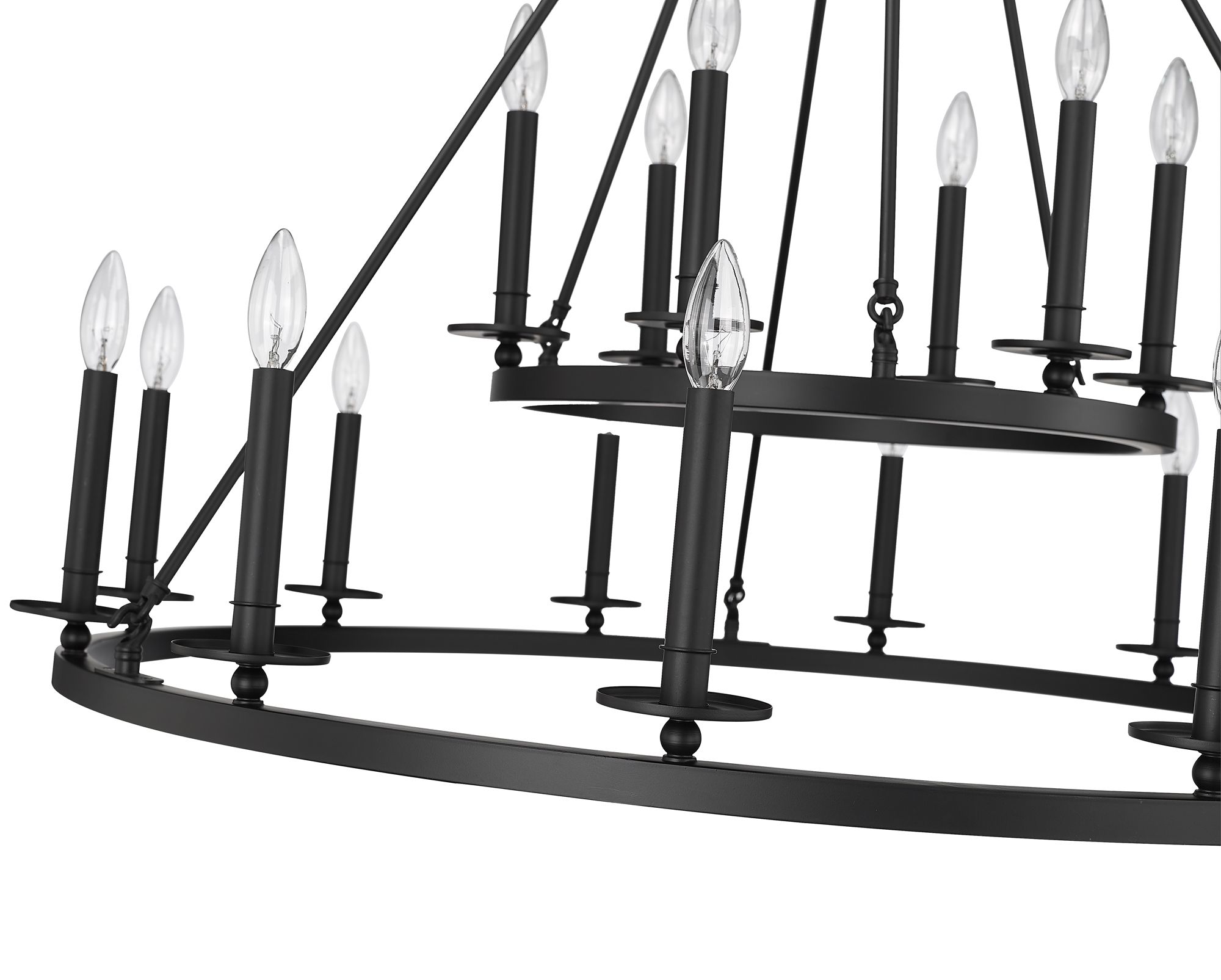 Image 7 Millennium Florence 18-Light 42" Matte Black Chandelier more views
