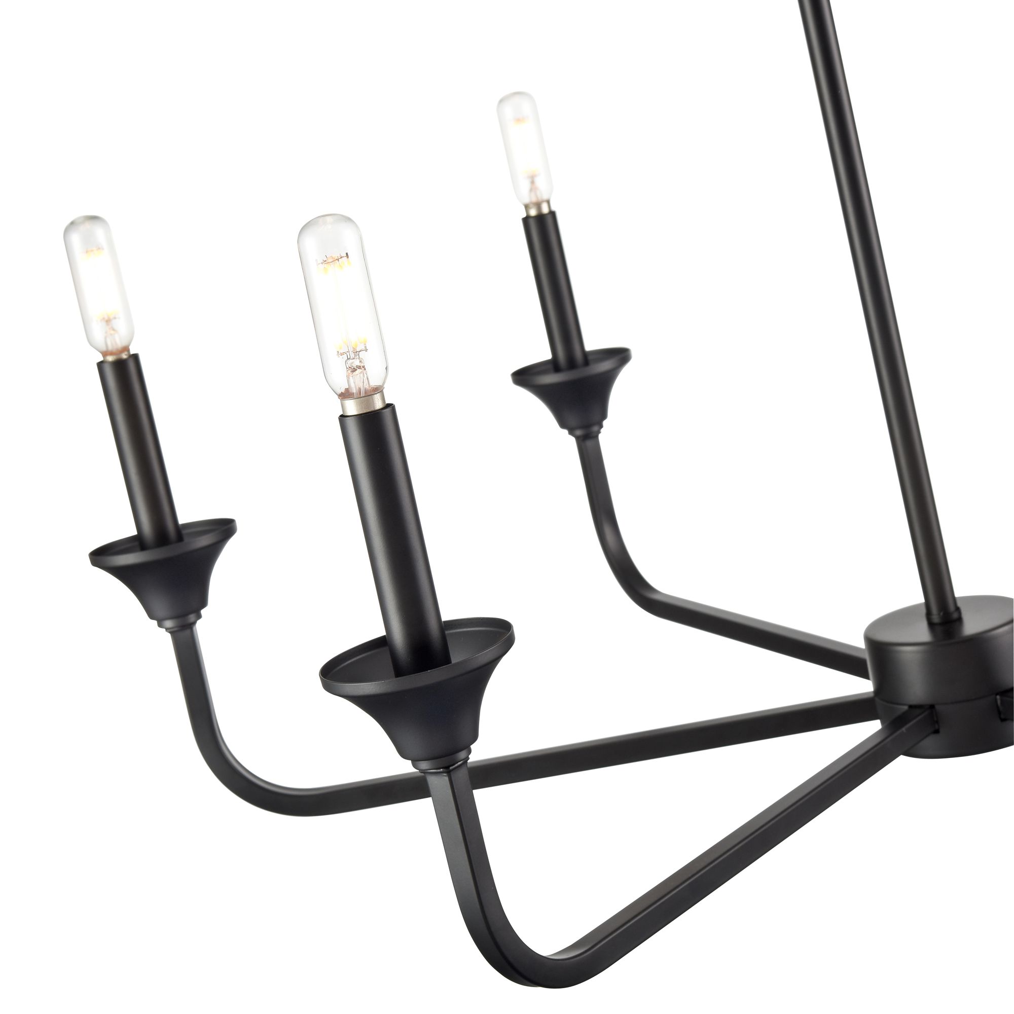 Image 5 Millennium Herring 6-Light 32" Matte Black Chandelier more views