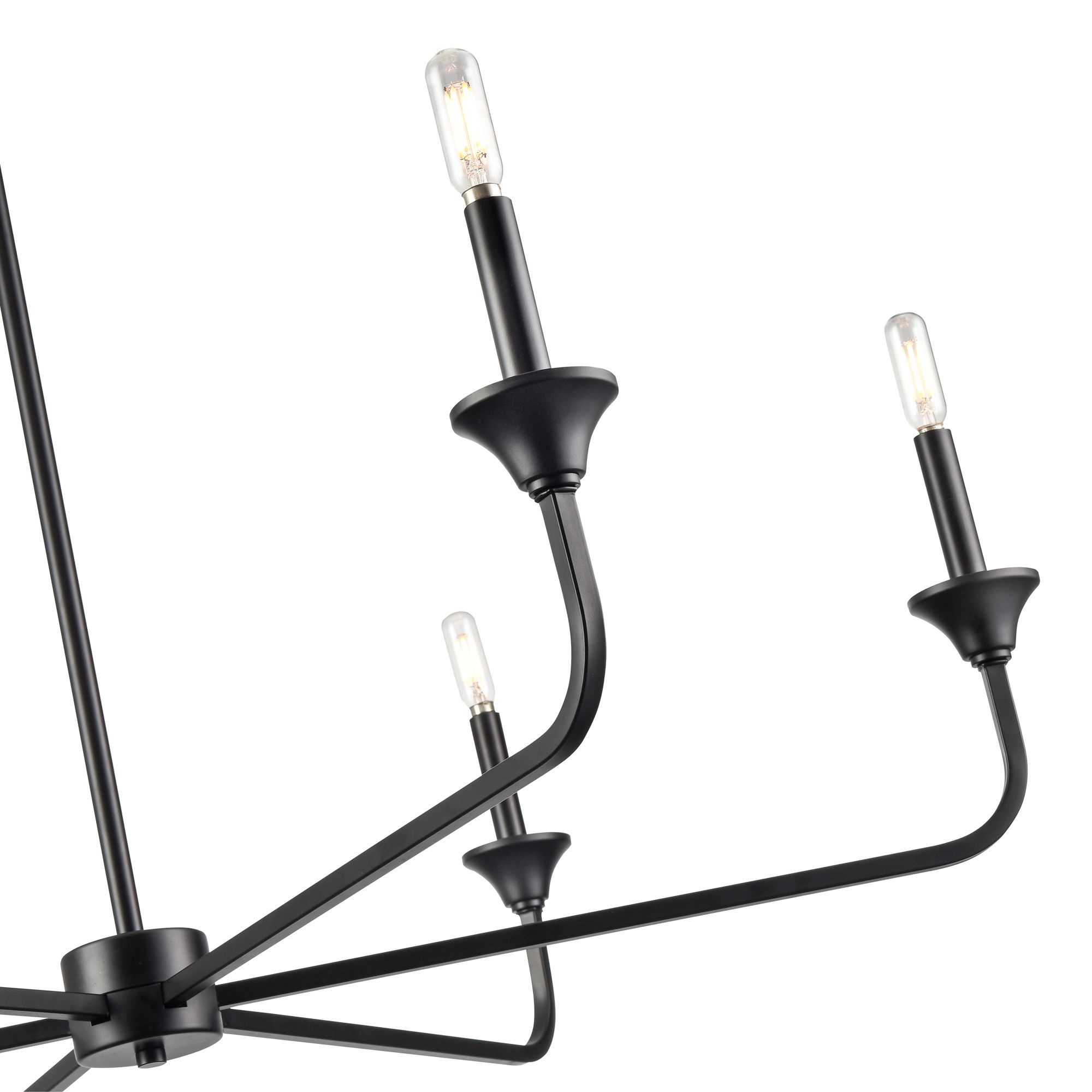 Millennium Herring 6-Light 42" Matte Black Chandelier