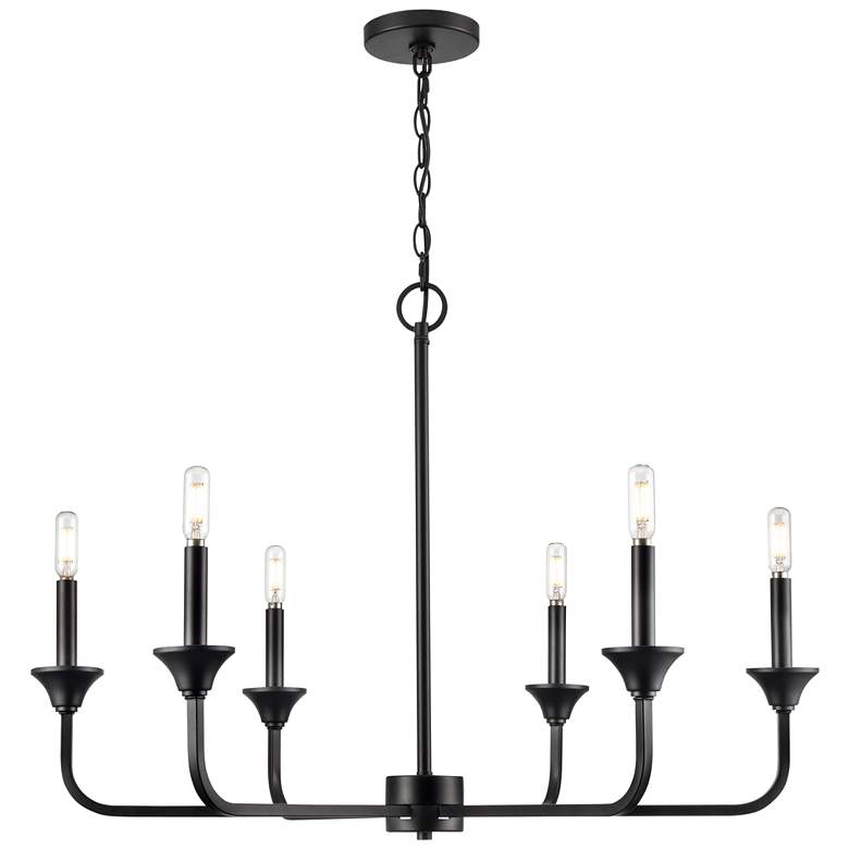 Image 1 Millennium Herring Chandelier Ceiling Light Matte Black
