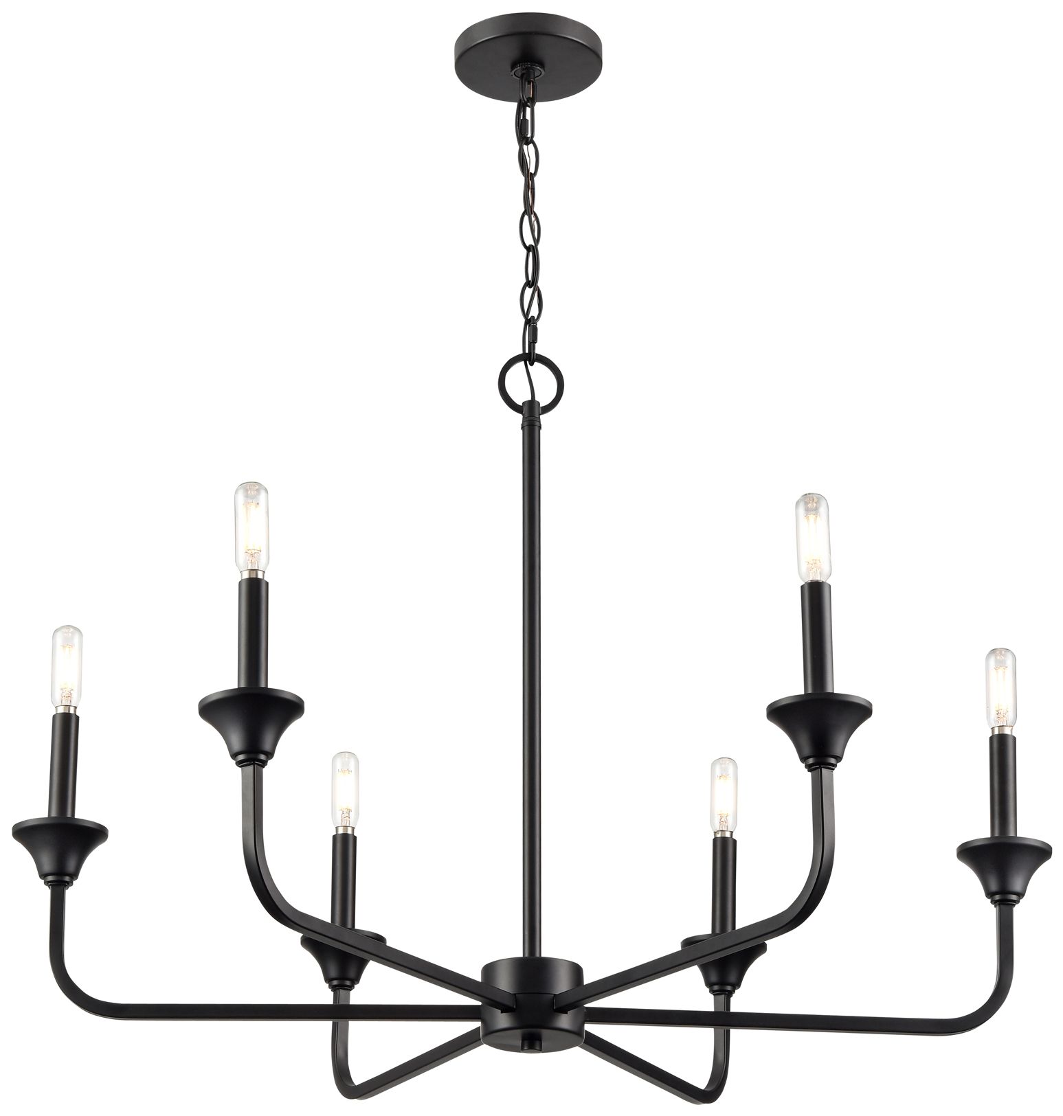 Thumbnail3 of Millennium Herring Chandelier Ceiling Light Matte Black more views