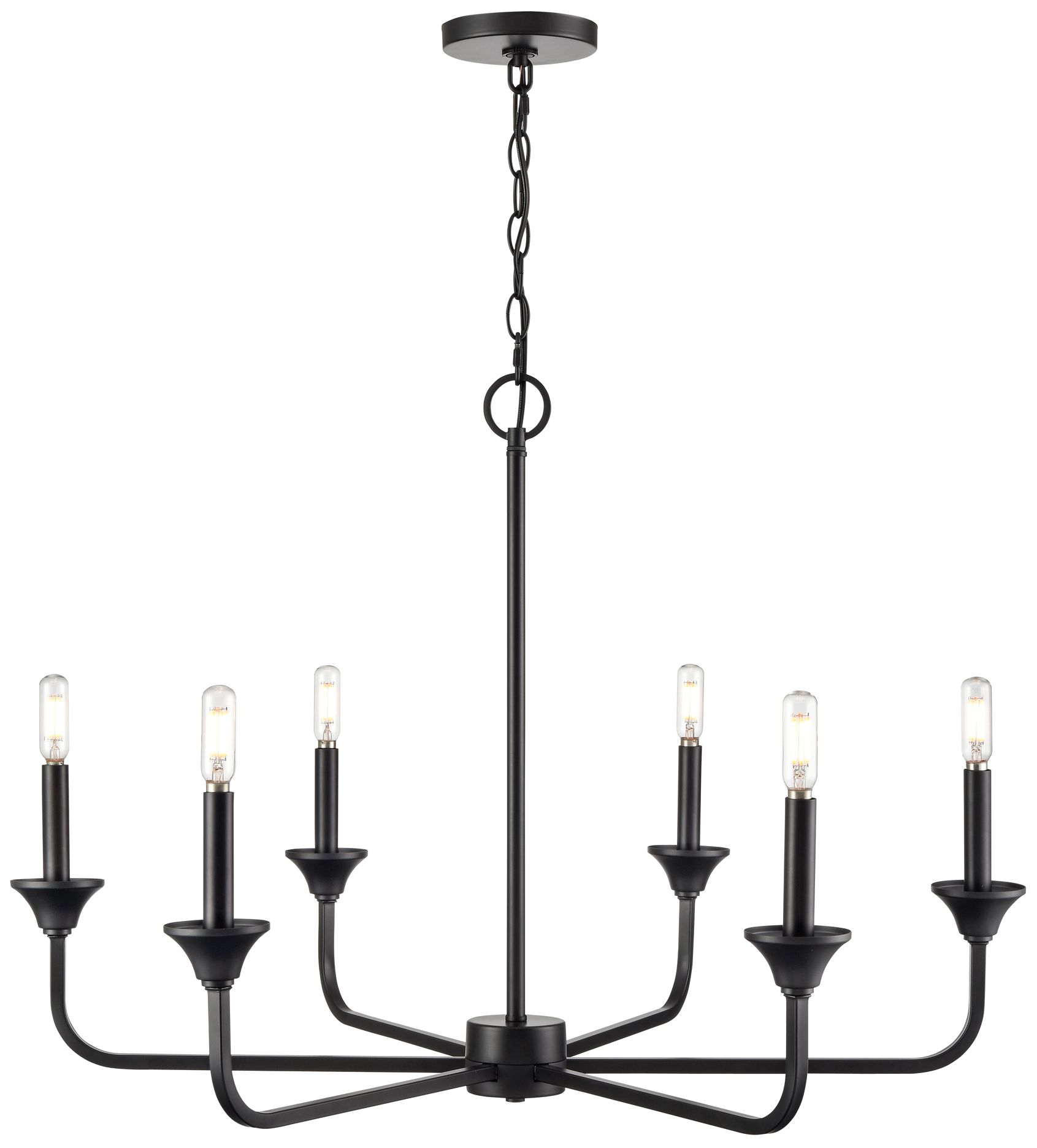Thumbnail4 of Millennium Herring Chandelier Ceiling Light Matte Black more views