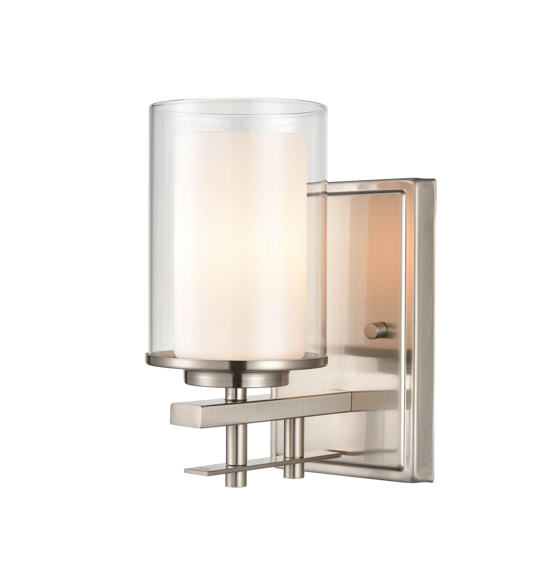 Image 3 Millennium Huderson 1-Light 4.75" Brushed Nickel Wall Sconce with Shade more views
