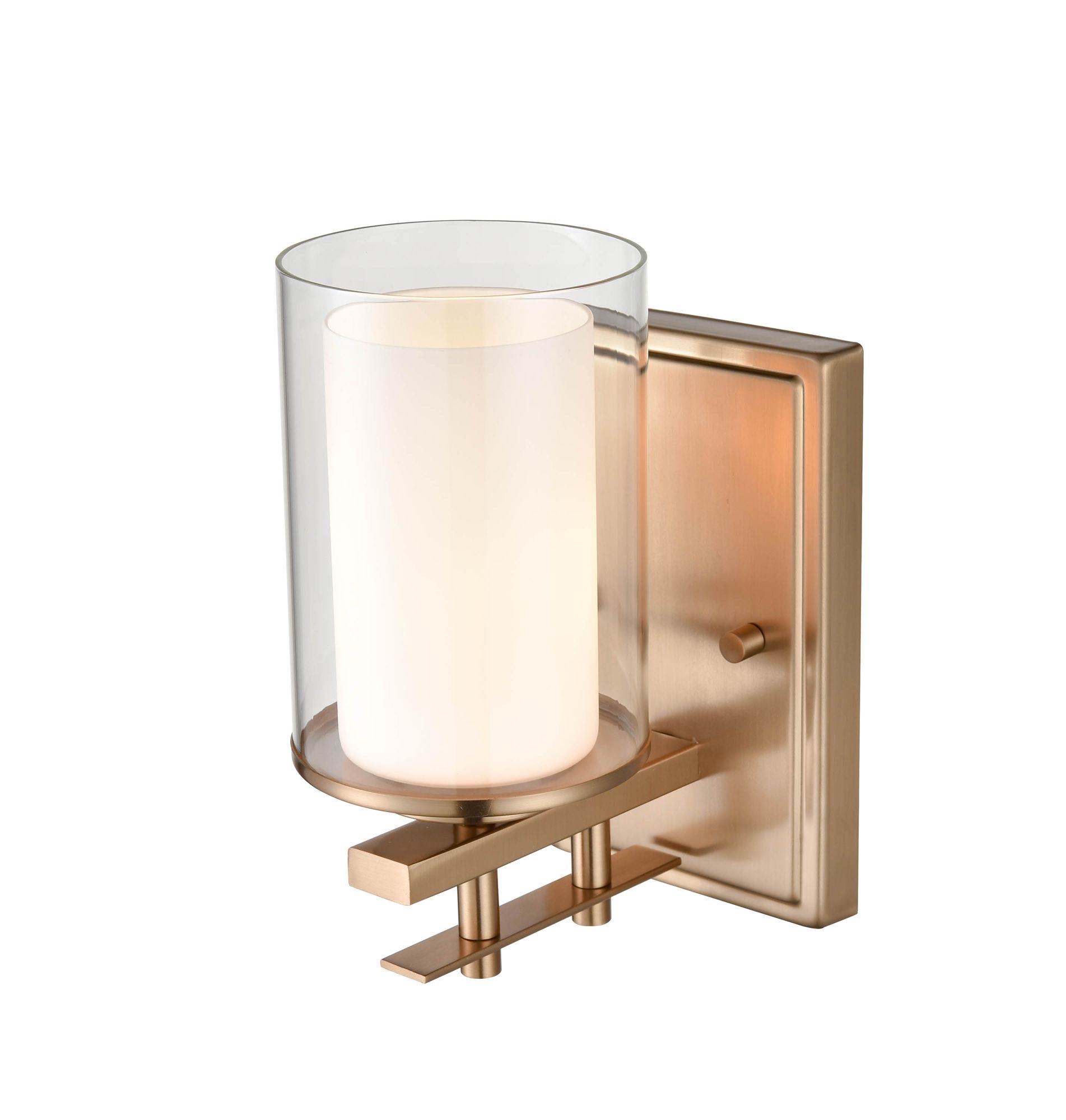 Image 2 Millennium Huderson 1-Light 4.75" Modern Gold Wall Sconce with Glass Shade more views