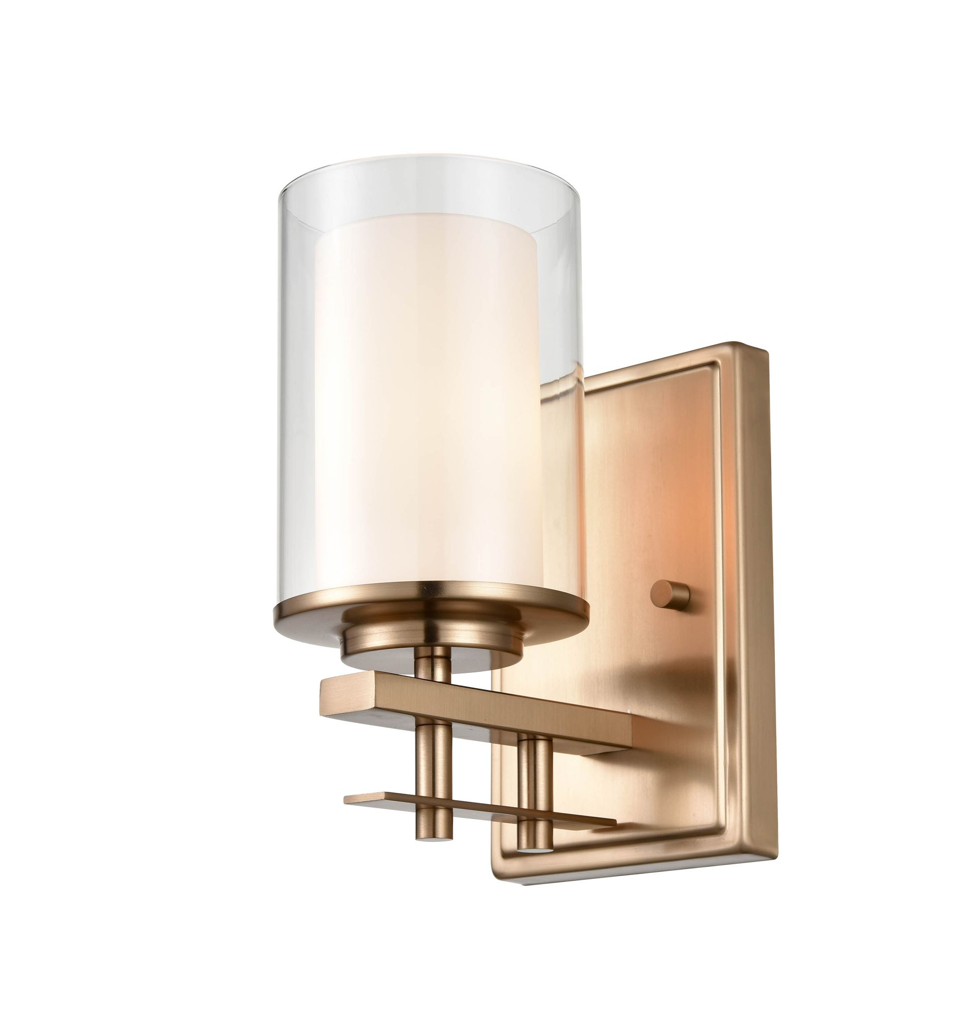 Image 3 Millennium Huderson 1-Light 4.75" Modern Gold Wall Sconce with Glass Shade more views