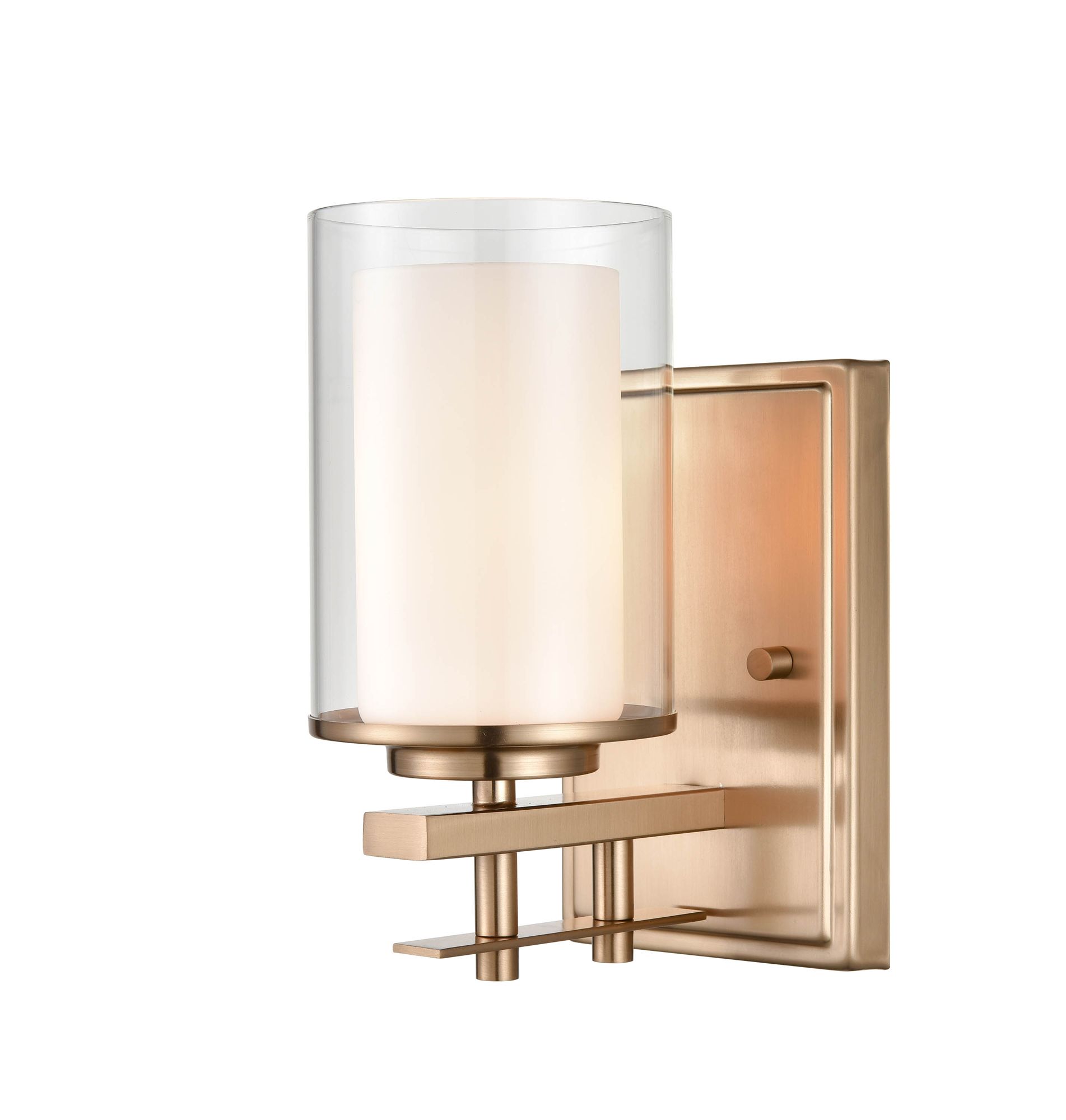 Image 4 Millennium Huderson 1-Light 4.75" Modern Gold Wall Sconce with Glass Shade more views