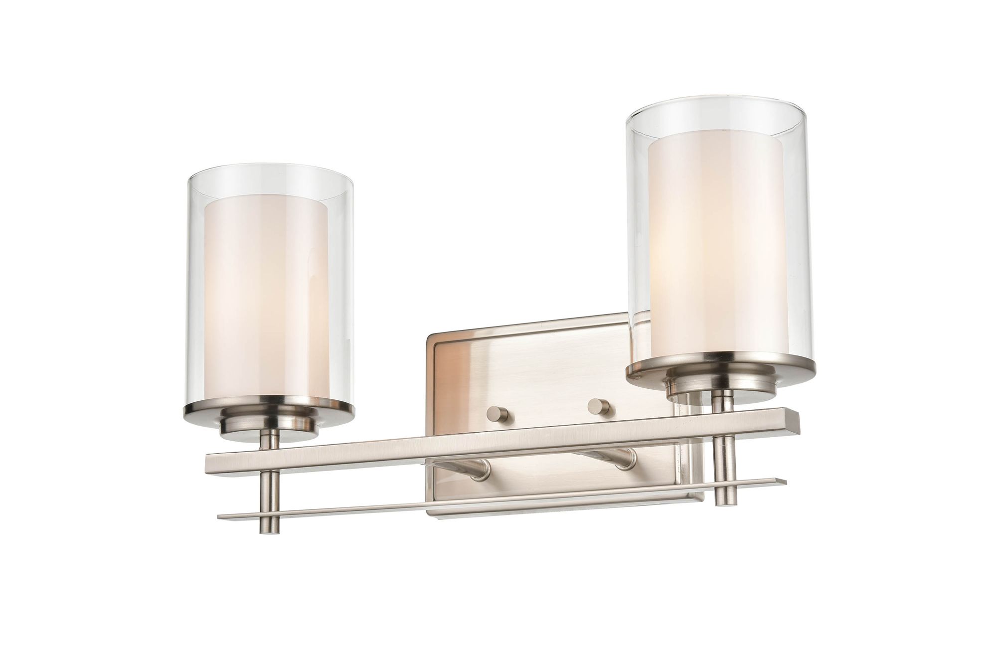 Image 5 Millennium Huderson 2-Light 16" Brushed Nickel Vanity Light with Shade more views