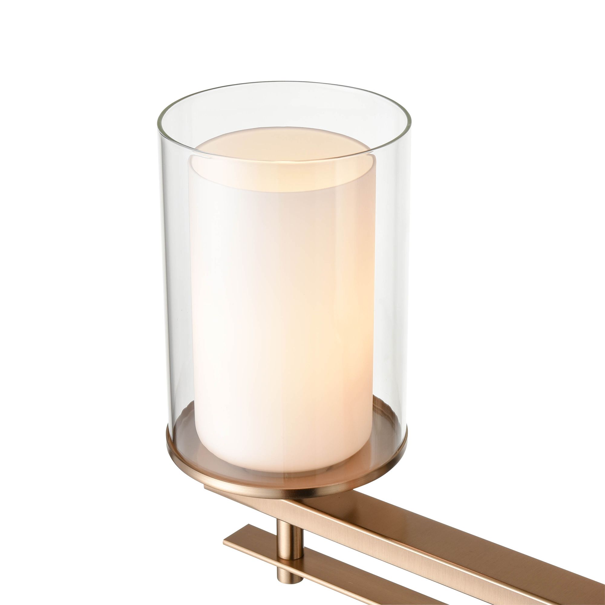 Image 5 Millennium Huderson 3-Light 23" Modern Gold Vanity Light with Glass Shade more views