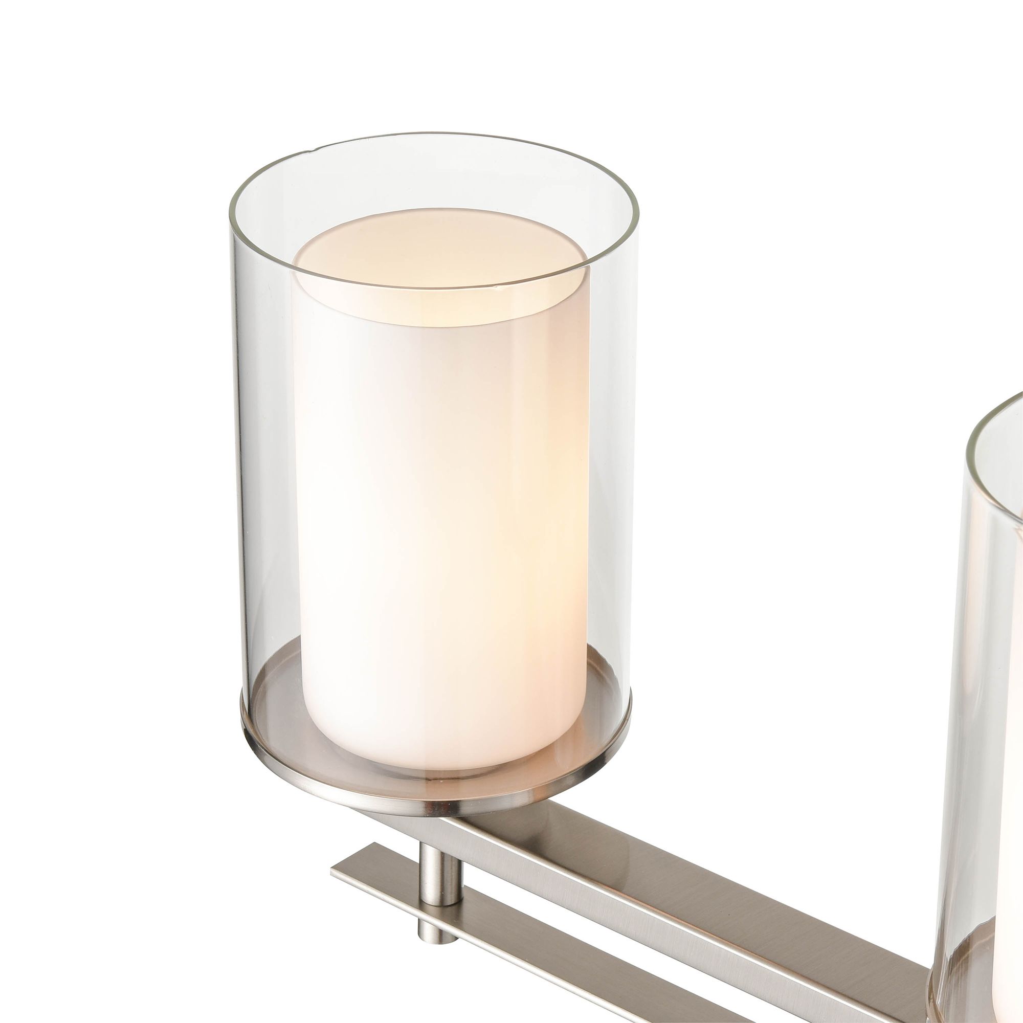 Image 5 Millennium Huderson 4-Light 31" Brushed Nickel Vanity Light with Shade more views