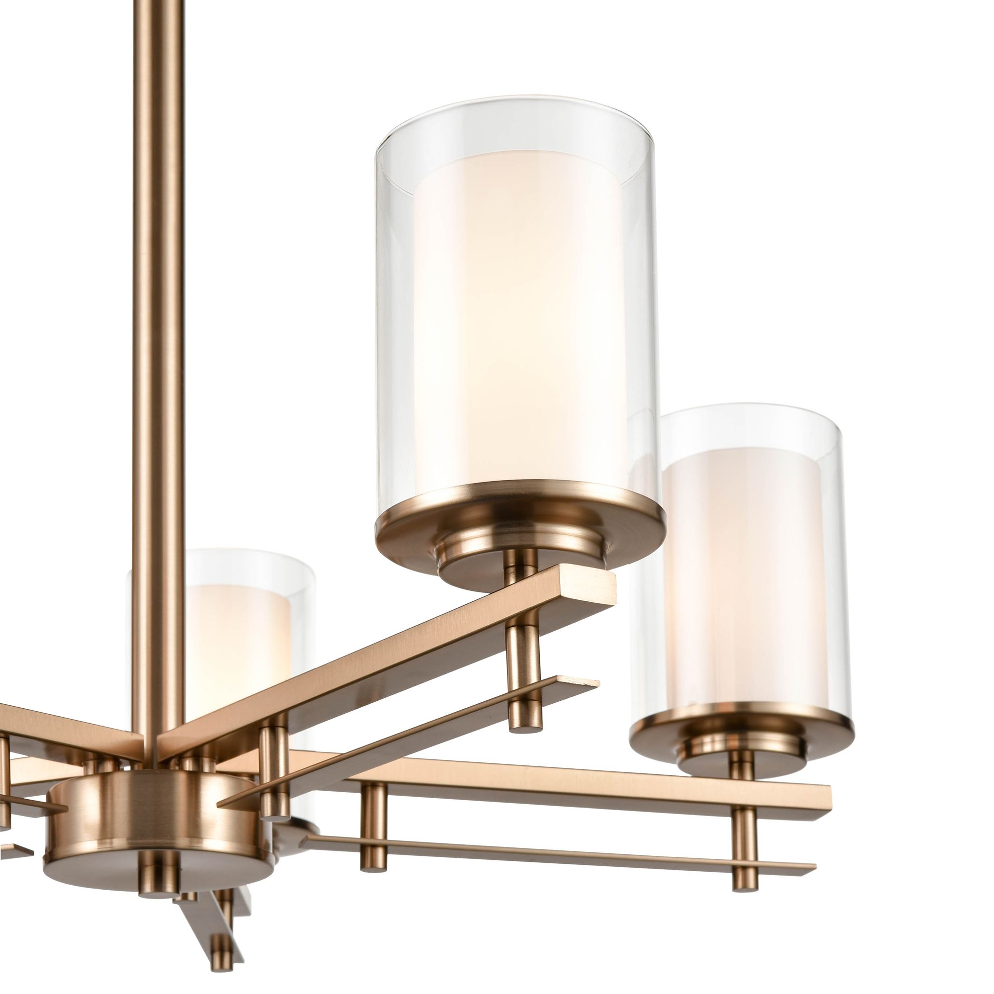 Image 6 Millennium Huderson 5-Light 26" Modern Gold Chandelier with Glass Shade more views