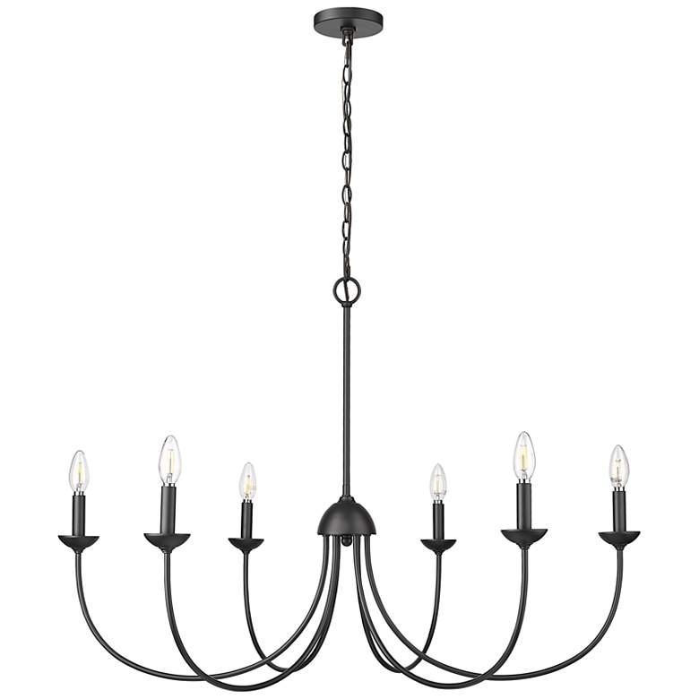 Image 1 Millennium Huxley Chandelier Ceiling Light Matte Black