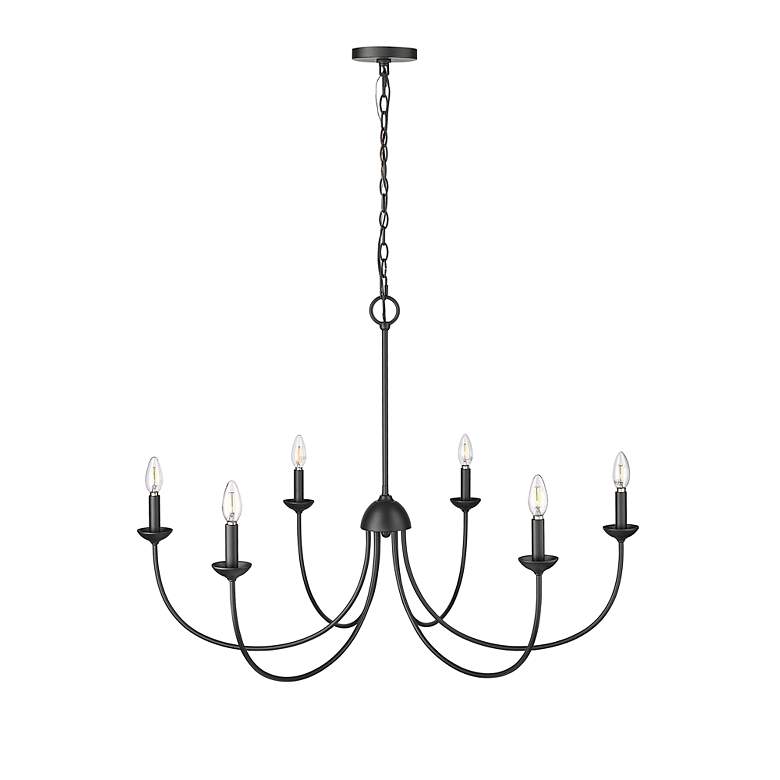 Image 4 Millennium Huxley Chandelier Ceiling Light Matte Black more views