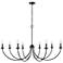 Millennium Huxley Chandelier Ceiling Light Matte Black