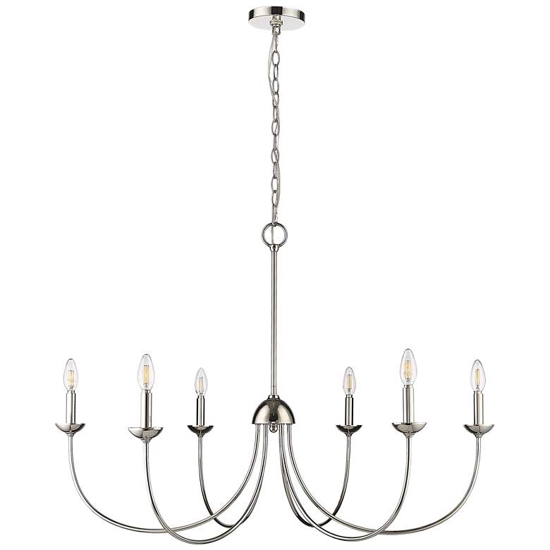 Image 1 Millennium Huxley Chandelier Ceiling Light Polished Nickel