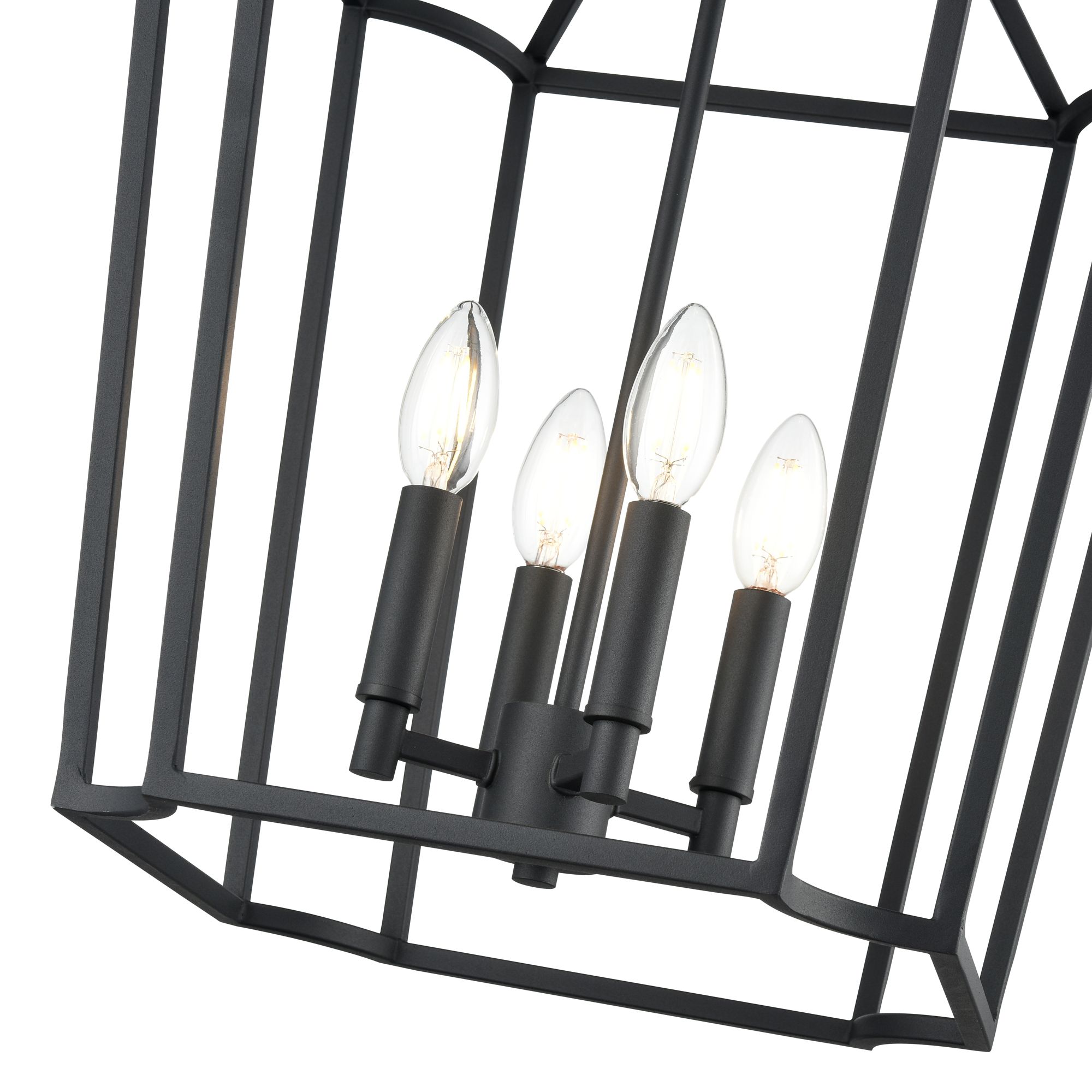 Image 5 Millennium Hylena 4-Light 15" Textured Black Pendant more views