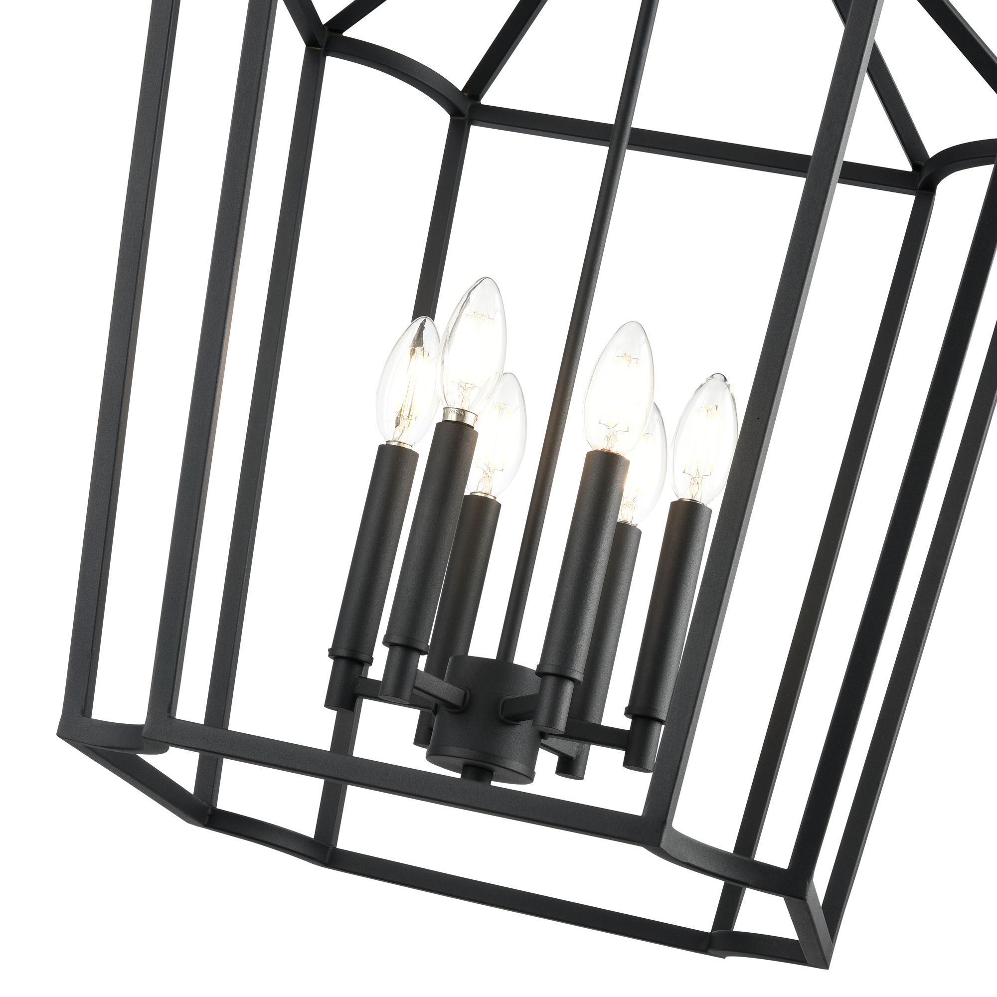 Millennium Hylena 6-Light 18.5" Textured Black Pendant