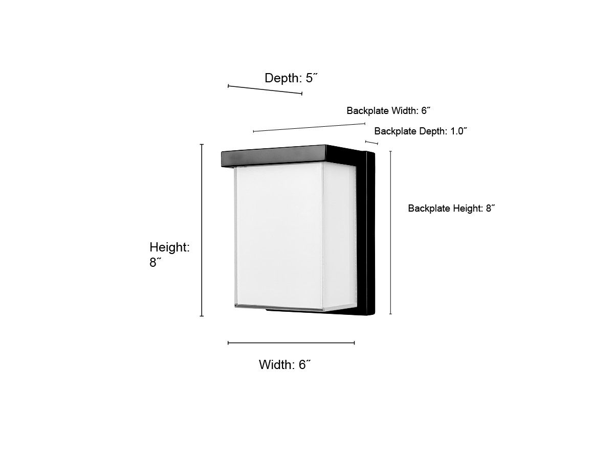 Image 4 Millennium Integrated LED Powder Coated Black Outdoor Wall Sconce more views