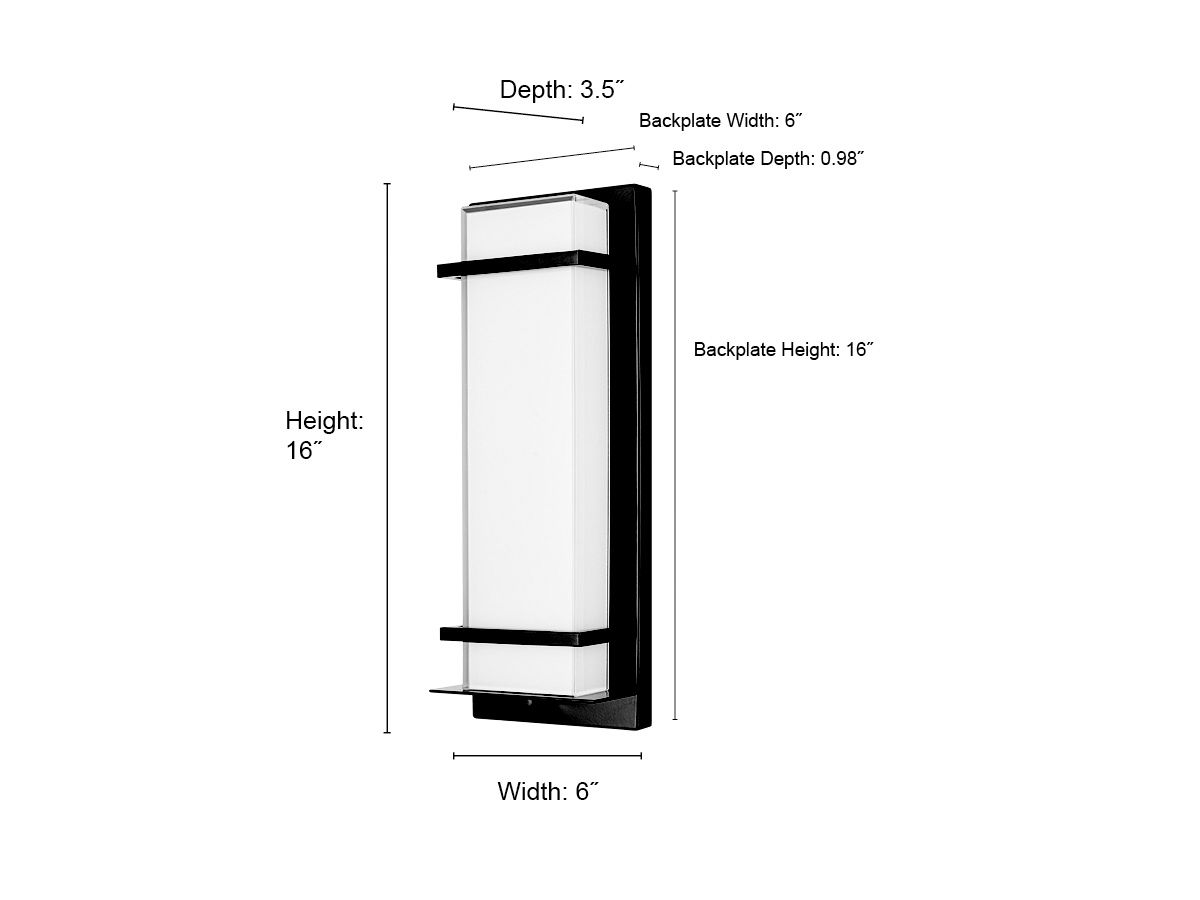 Image 3 Millennium Integrated LED Powder Coated Black Outdoor Wall Sconce more views
