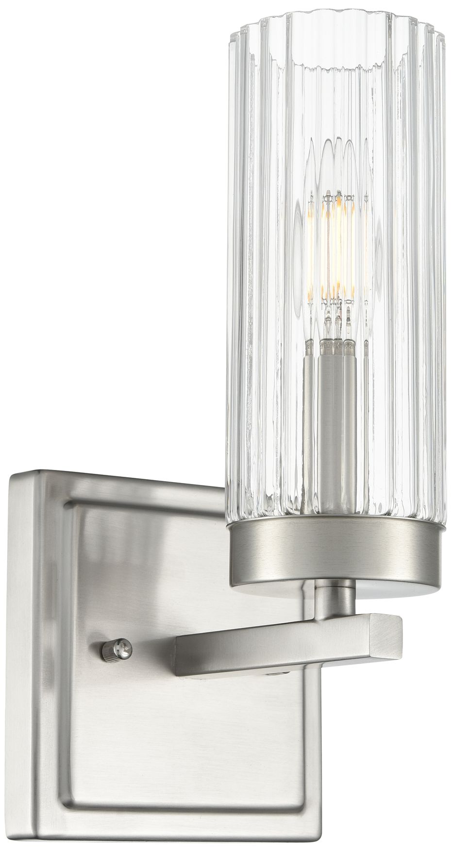 Thumbnail1 of Millennium Iversen 1-Light 5" Brushed Nickel Wall Sconce with Glass Shade