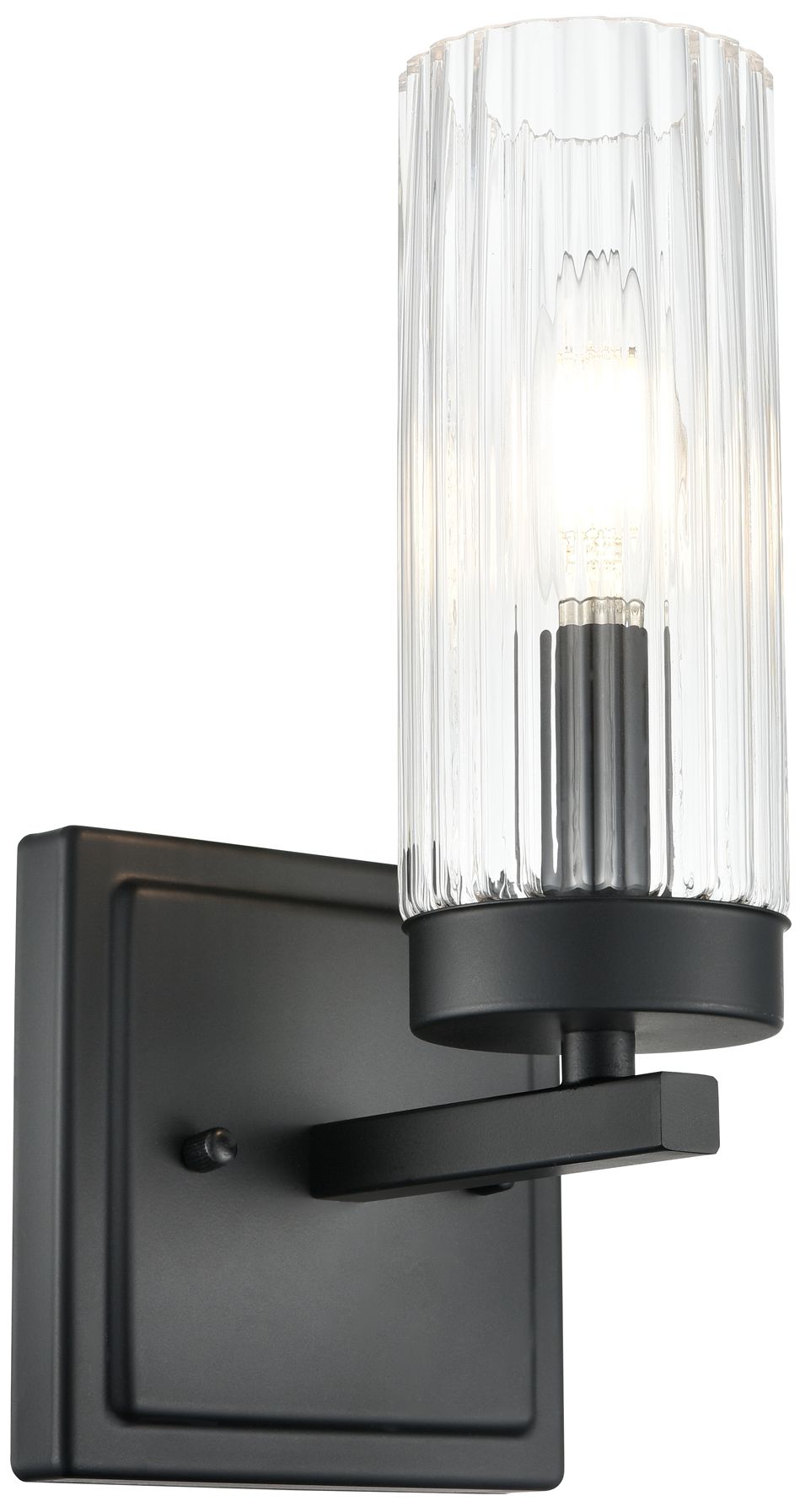 Millennium Iversen 1-Light 5" Matte Black Wall Sconce with Glass Shade