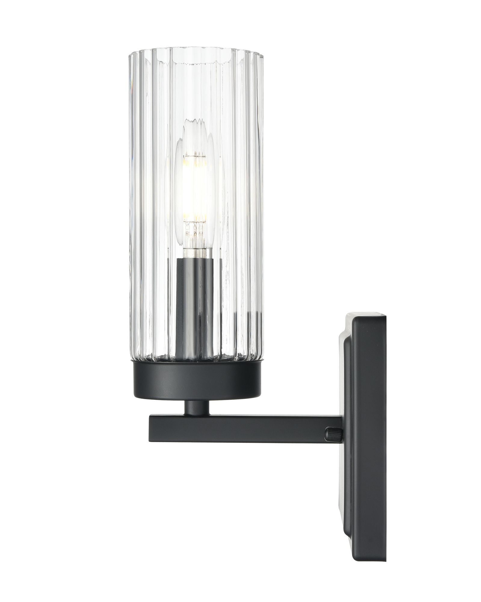 Image 4 Millennium Iversen 1-Light 5" Matte Black Wall Sconce with Glass Shade more views