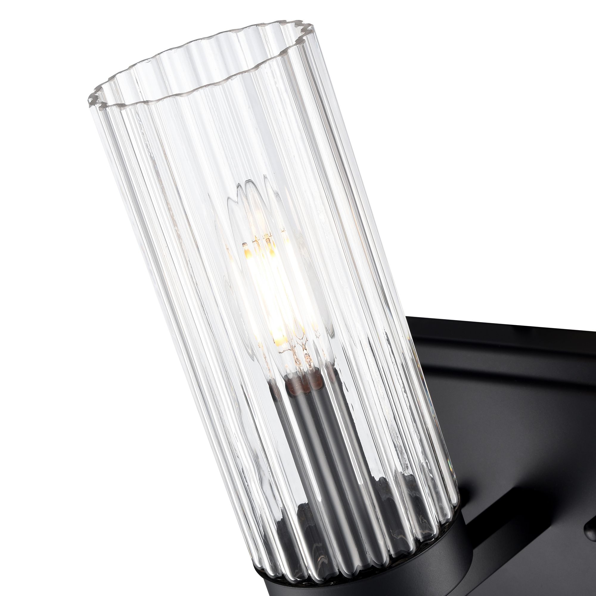 Image 6 Millennium Iversen 1-Light 5" Matte Black Wall Sconce with Glass Shade more views