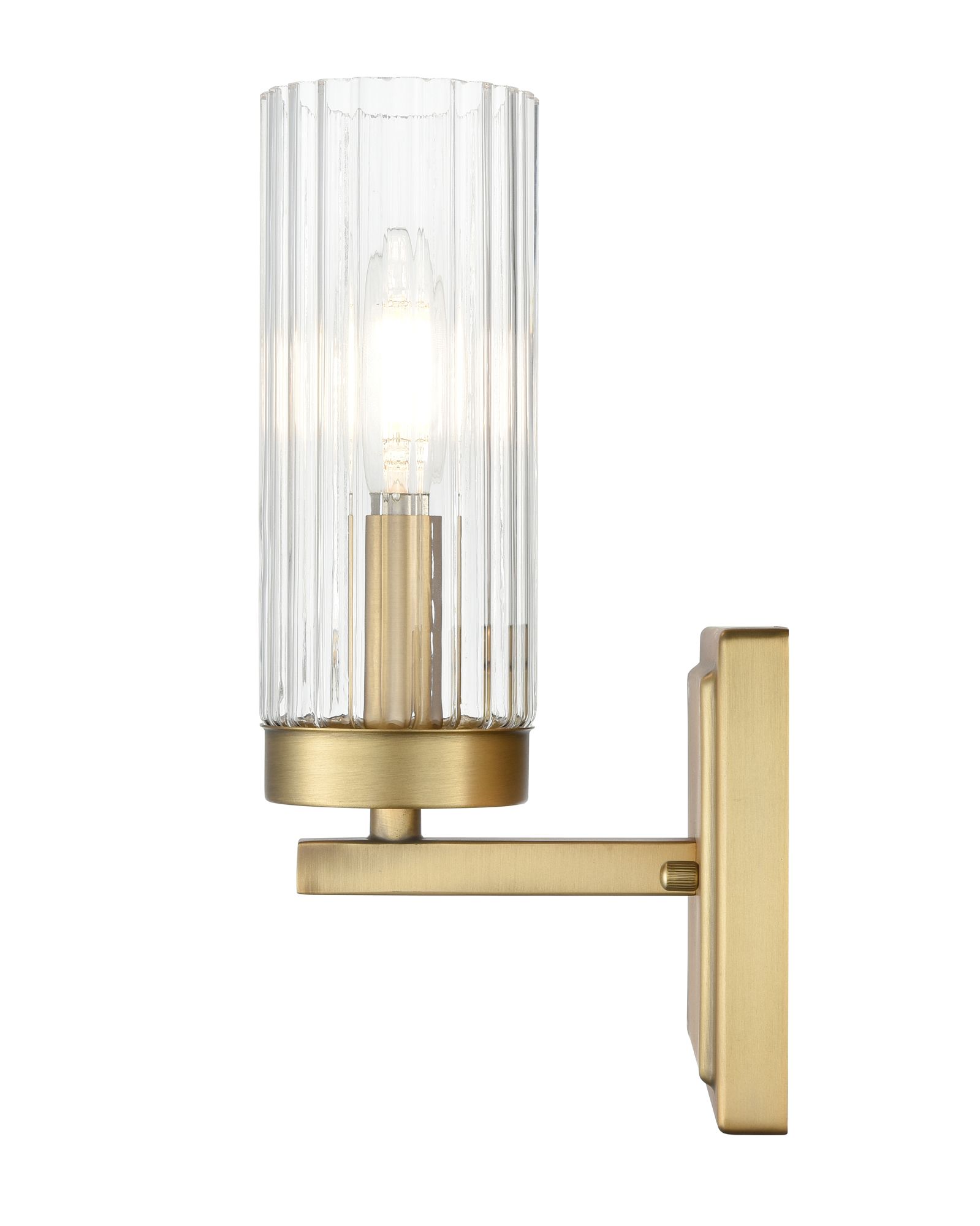 Image 4 Millennium Iversen 1-Light 5" Vintage Brass Wall Sconce with Glass Shade more views