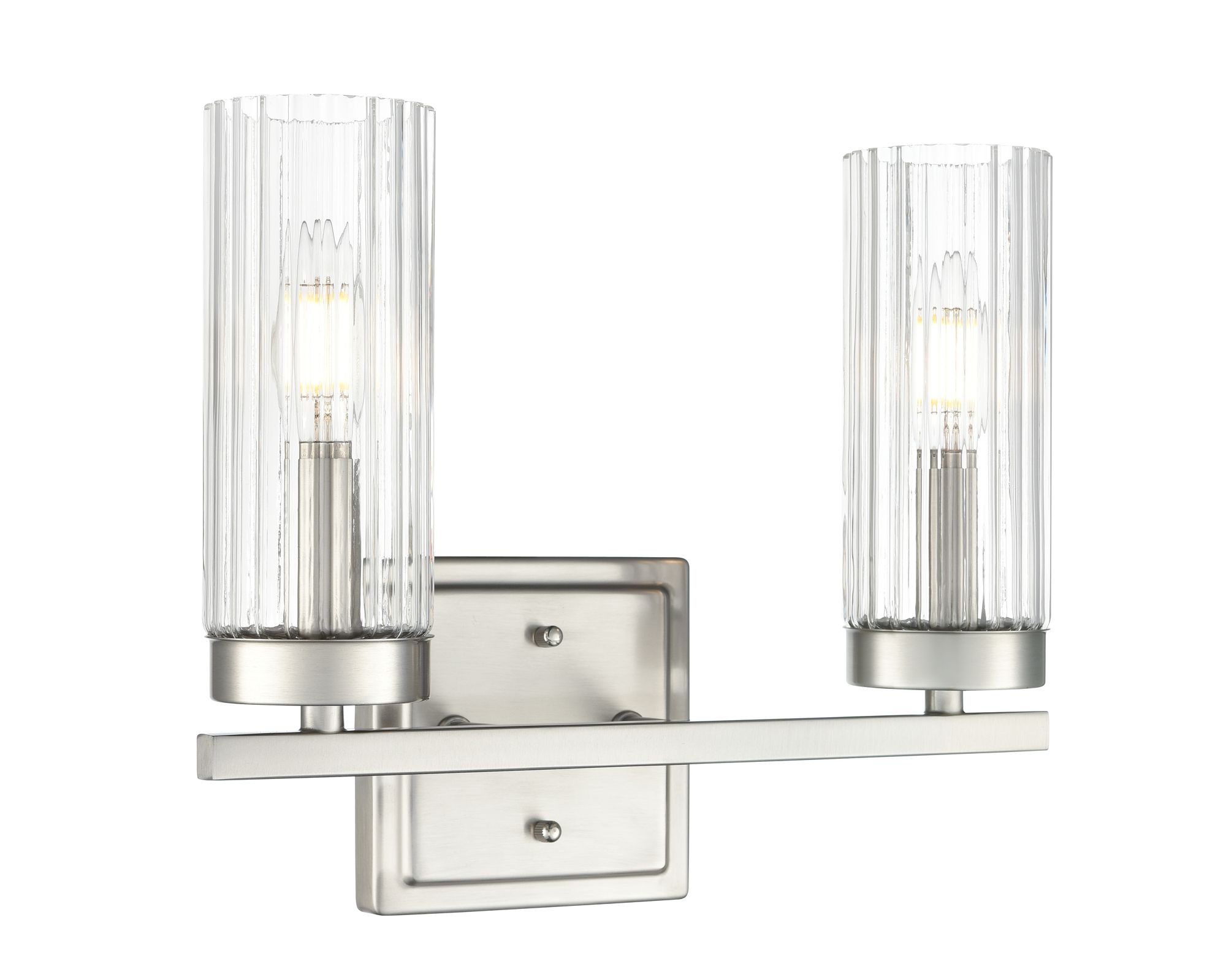 Image 2 Millennium Iversen 2-Light 12.5" Brushed Nickel Vanity Light with Shade more views