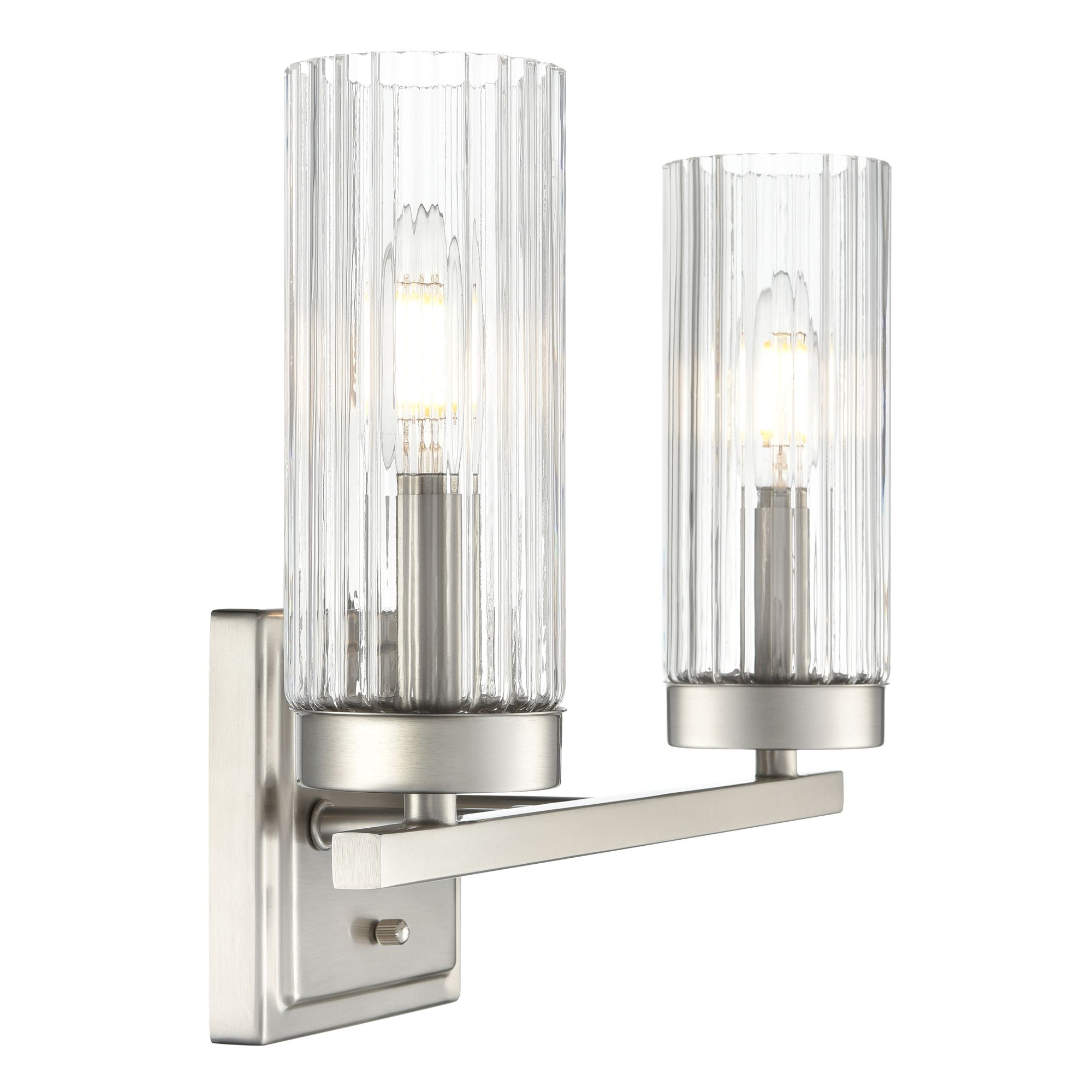 Image 4 Millennium Iversen 2-Light 12.5" Brushed Nickel Vanity Light with Shade more views