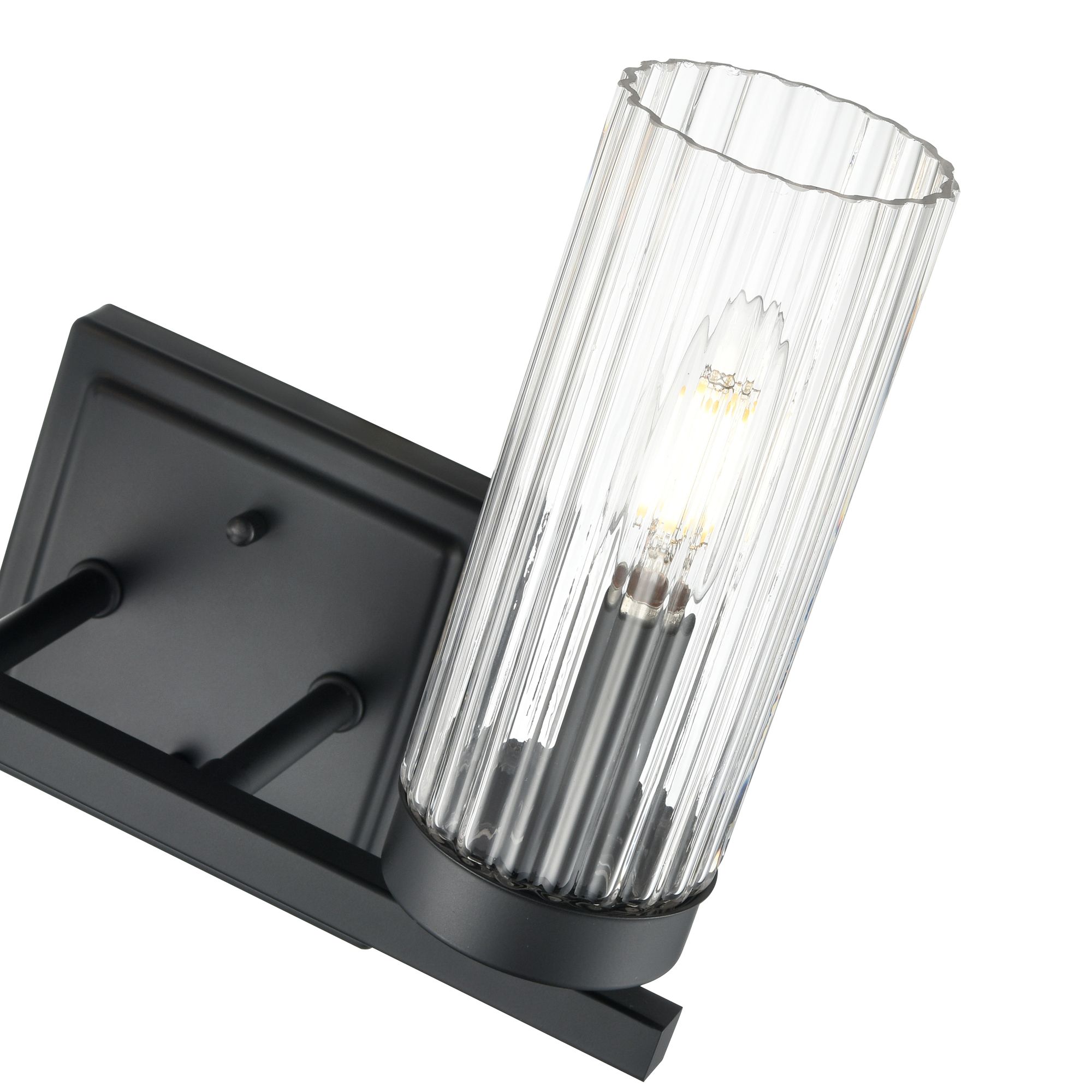 Image 6 Millennium Iversen 2-Light 12.5" Matte Black Vanity Light with Glass Shade more views