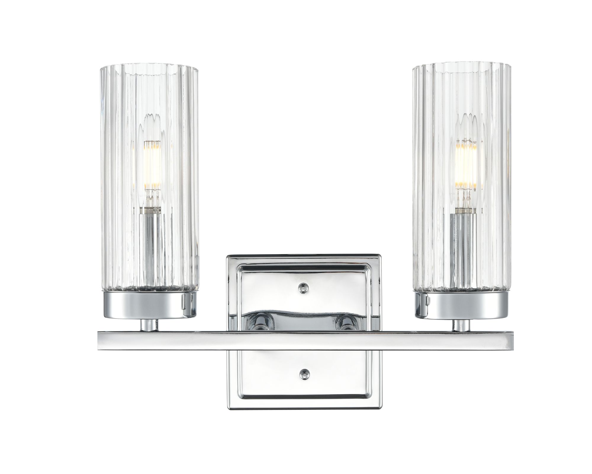 Image 3 Millennium Iversen 2-Light 12.5" Polished Chrome Vanity Light with Shade more views