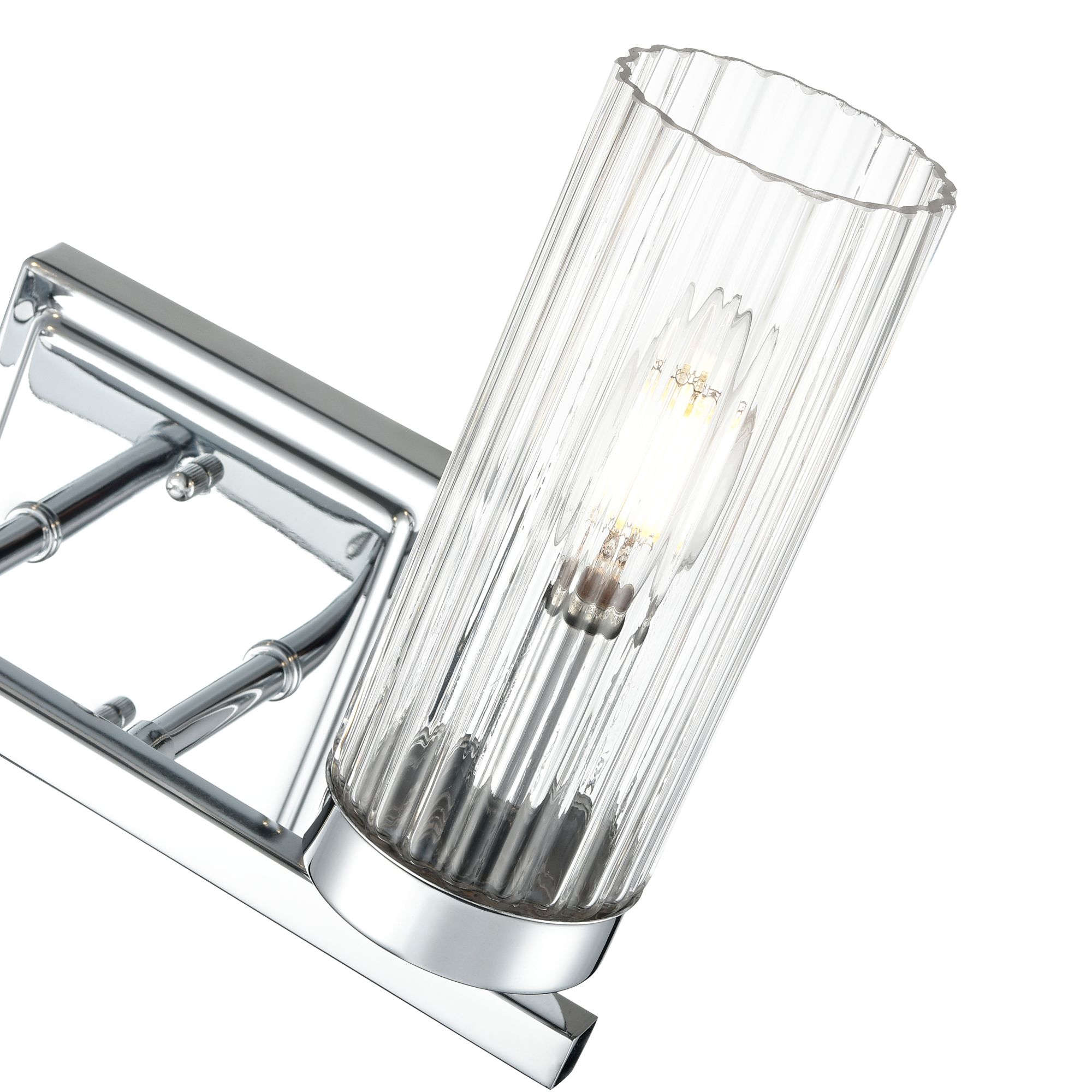 Image 6 Millennium Iversen 2-Light 12.5" Polished Chrome Vanity Light with Shade more views