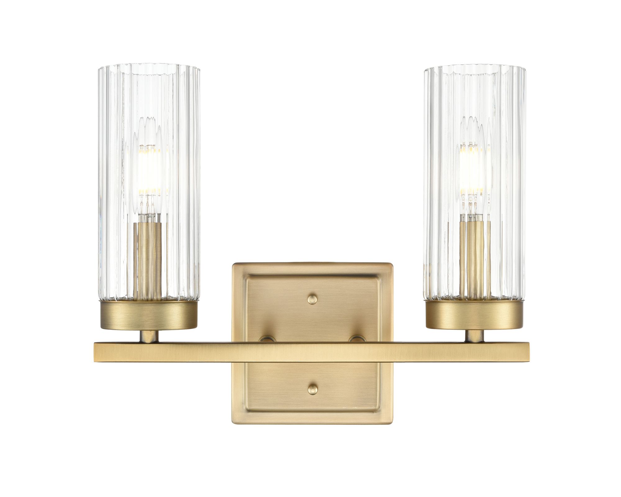 Image 5 Millennium Iversen 2-Light 12.5" Vintage Brass Vanity Light with Shade more views