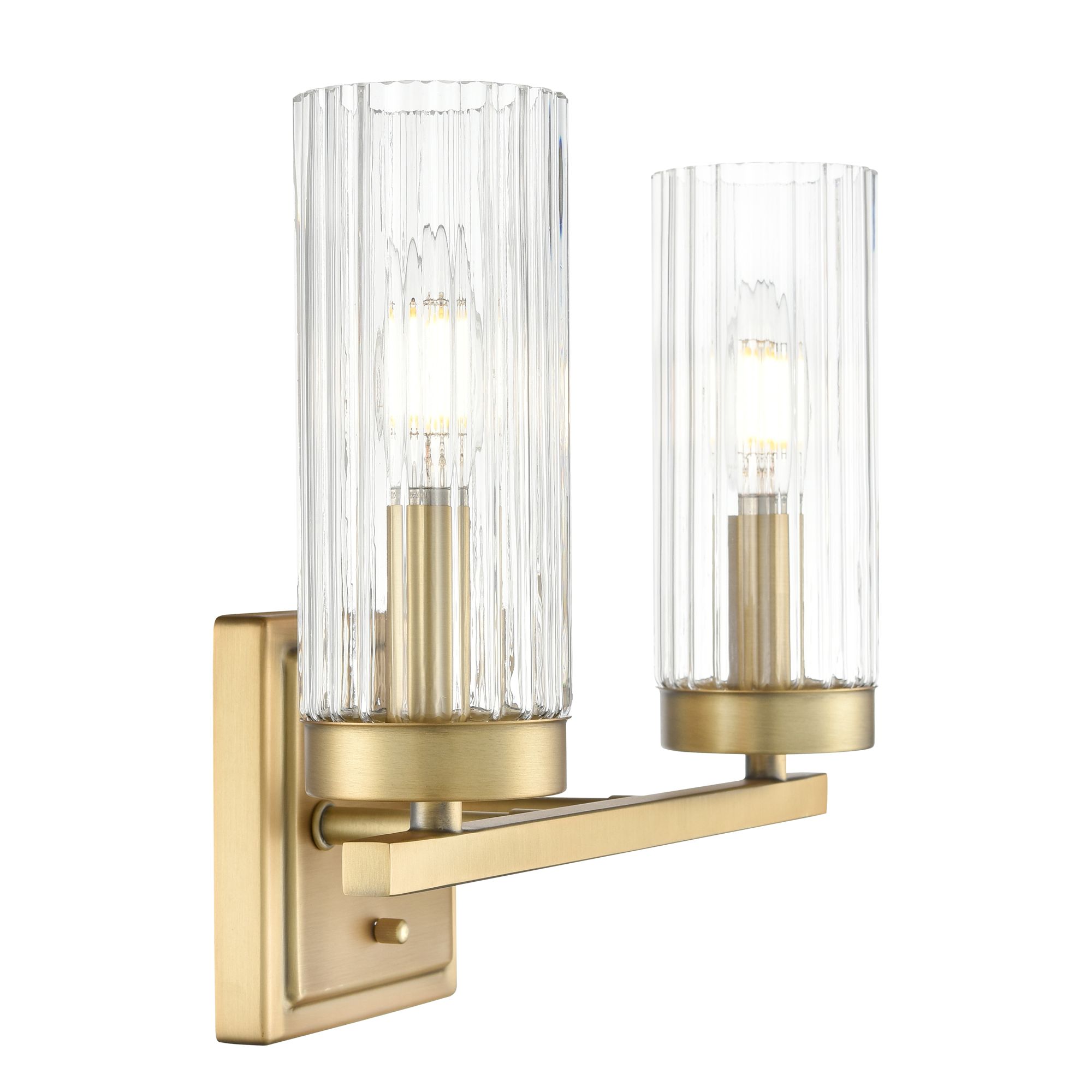 Image 6 Millennium Iversen 2-Light 12.5" Vintage Brass Vanity Light with Shade more views