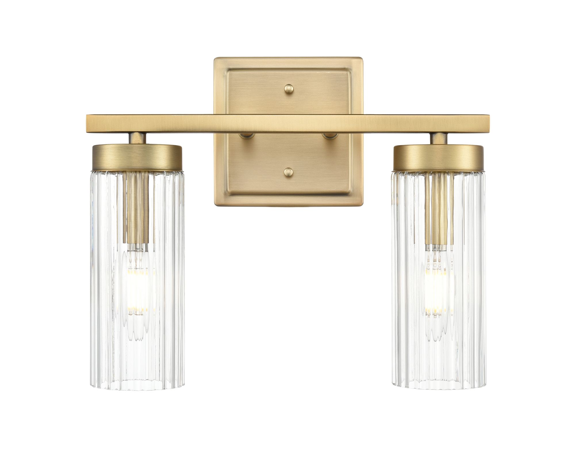 Image 7 Millennium Iversen 2-Light 12.5" Vintage Brass Vanity Light with Shade more views