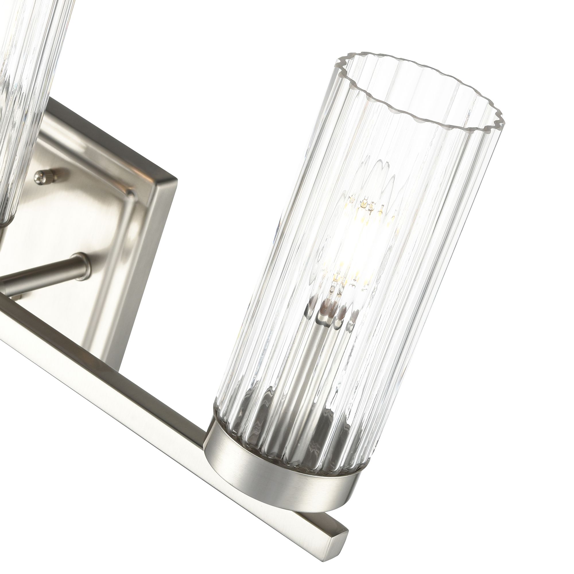 Image 6 Millennium Iversen 3-Light 21" Brushed Nickel Vanity Light with Glass Shade more views