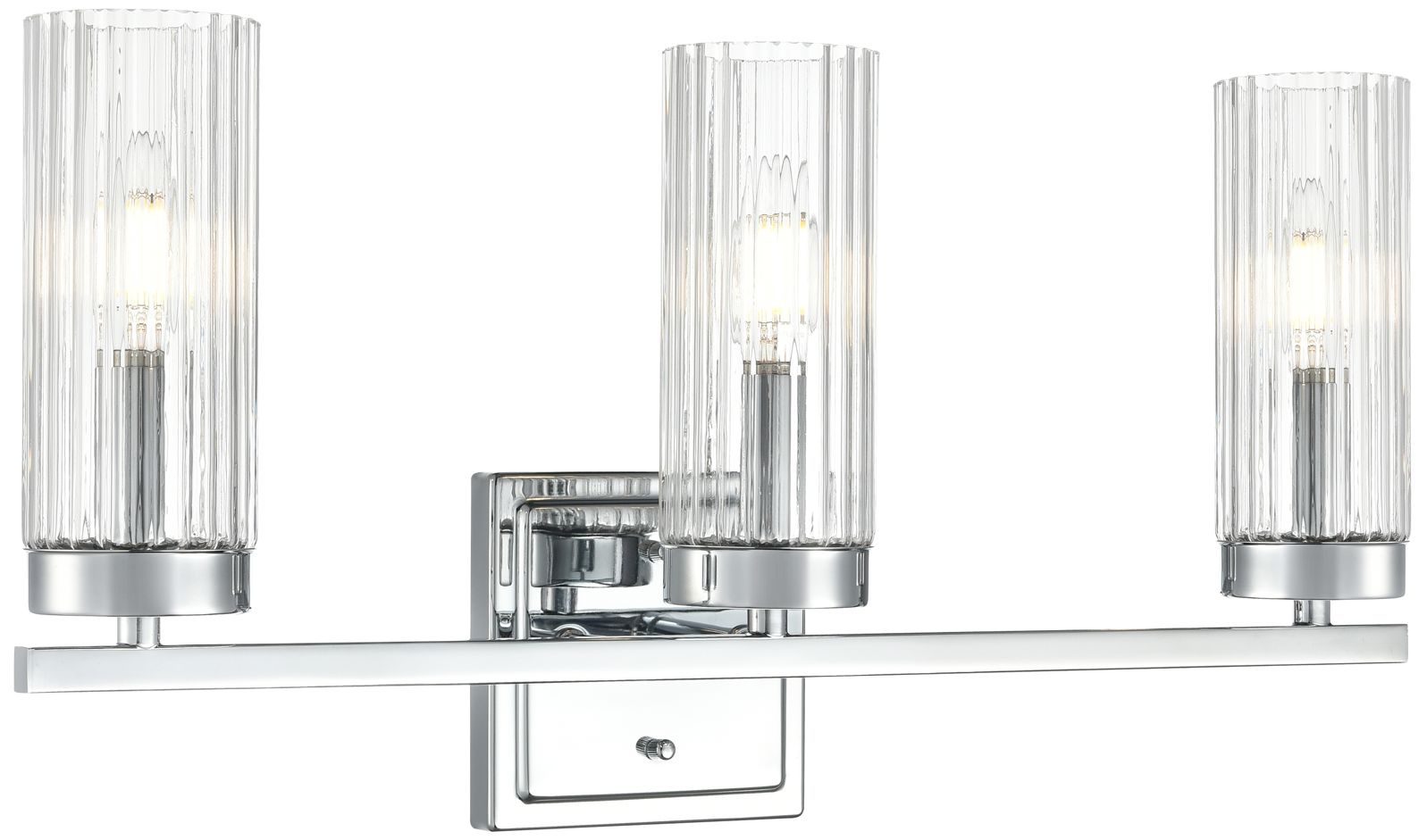 Millennium Iversen 3-Light 21" Polished Chrome Vanity Light with Shade