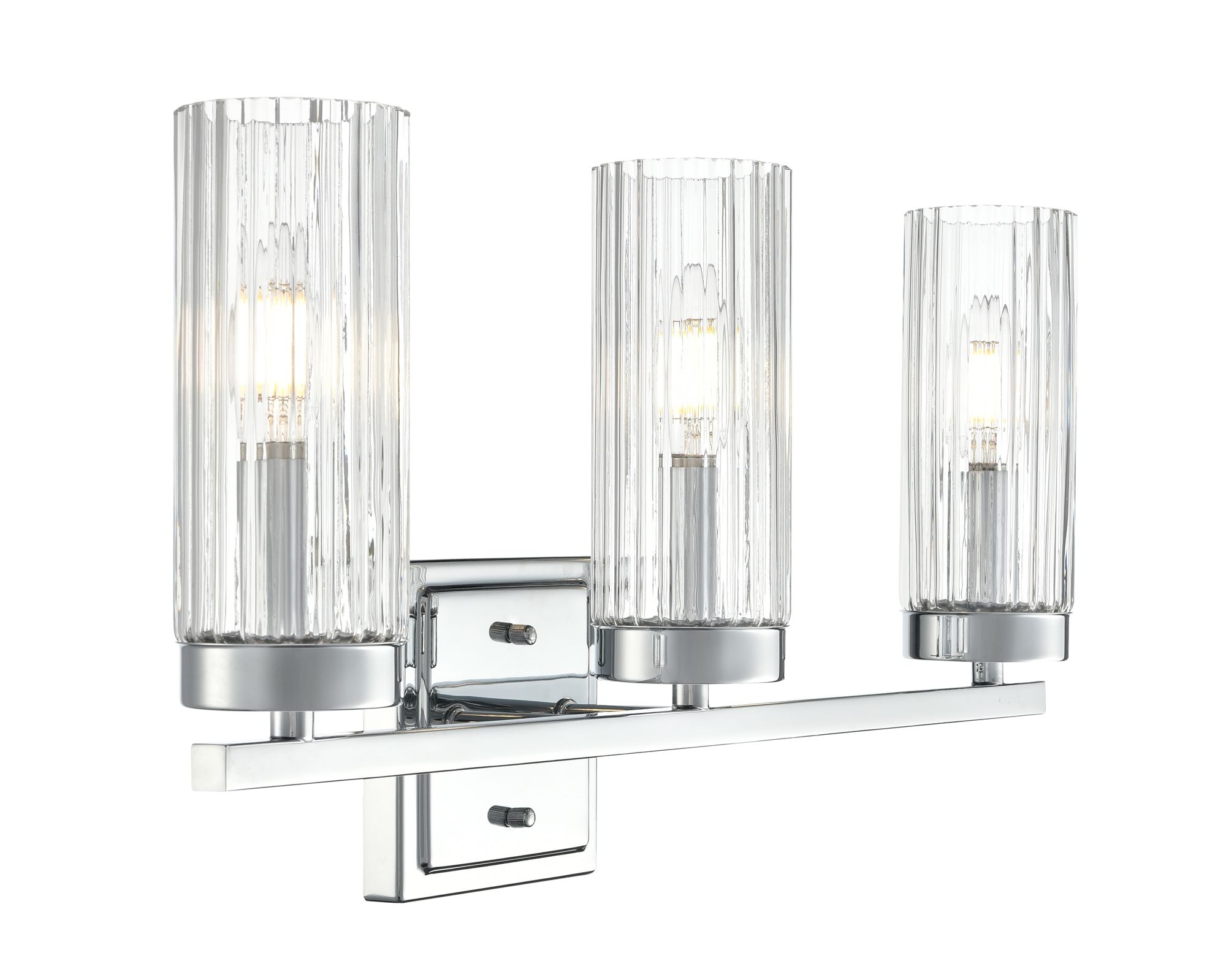 Image 4 Millennium Iversen 3-Light 21" Polished Chrome Vanity Light with Shade more views