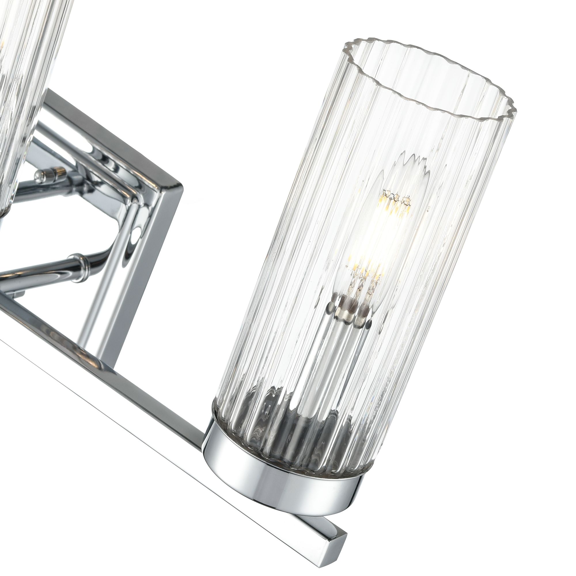 Image 6 Millennium Iversen 3-Light 21" Polished Chrome Vanity Light with Shade more views