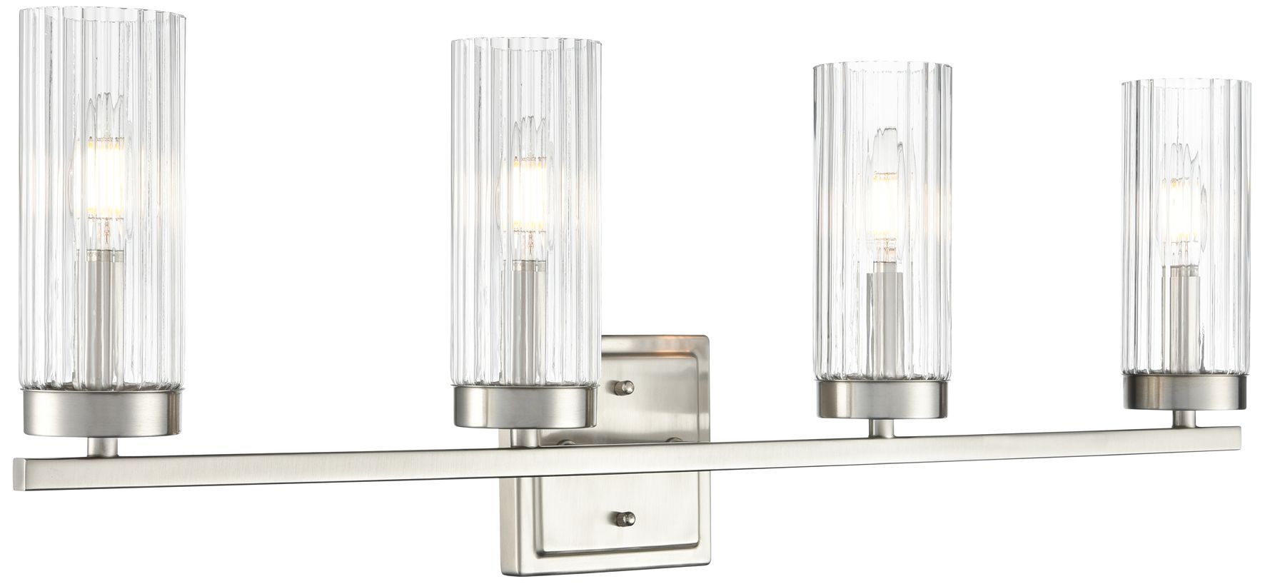 Millennium Iversen 4-Light 29.75" Brushed Nickel Vanity Light with Shade