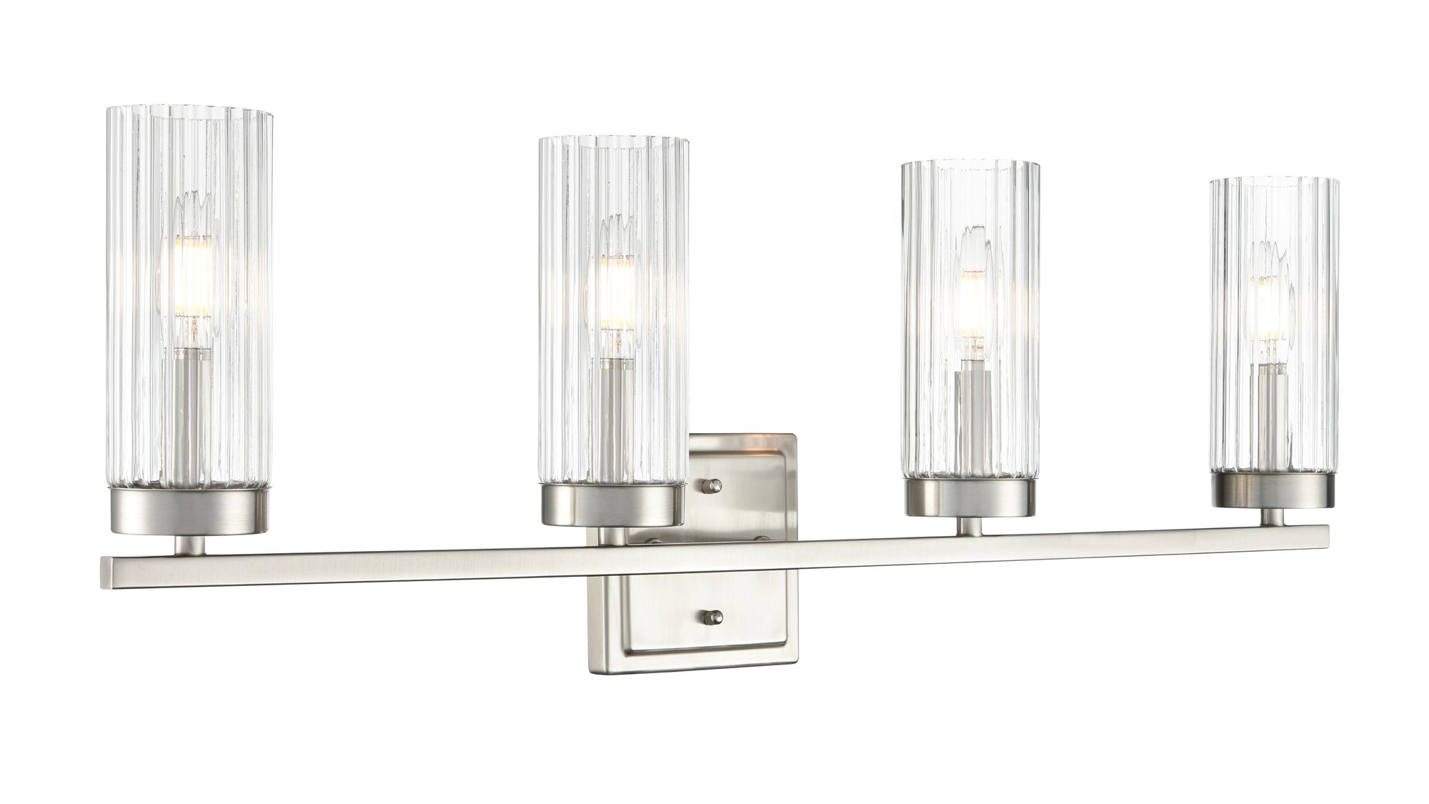 Image 2 Millennium Iversen 4-Light 29.75" Brushed Nickel Vanity Light with Shade more views