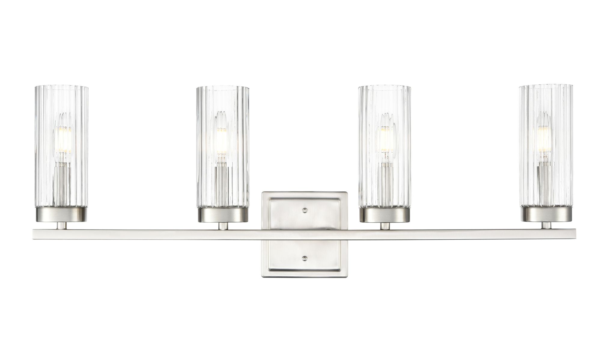Image 3 Millennium Iversen 4-Light 29.75" Brushed Nickel Vanity Light with Shade more views