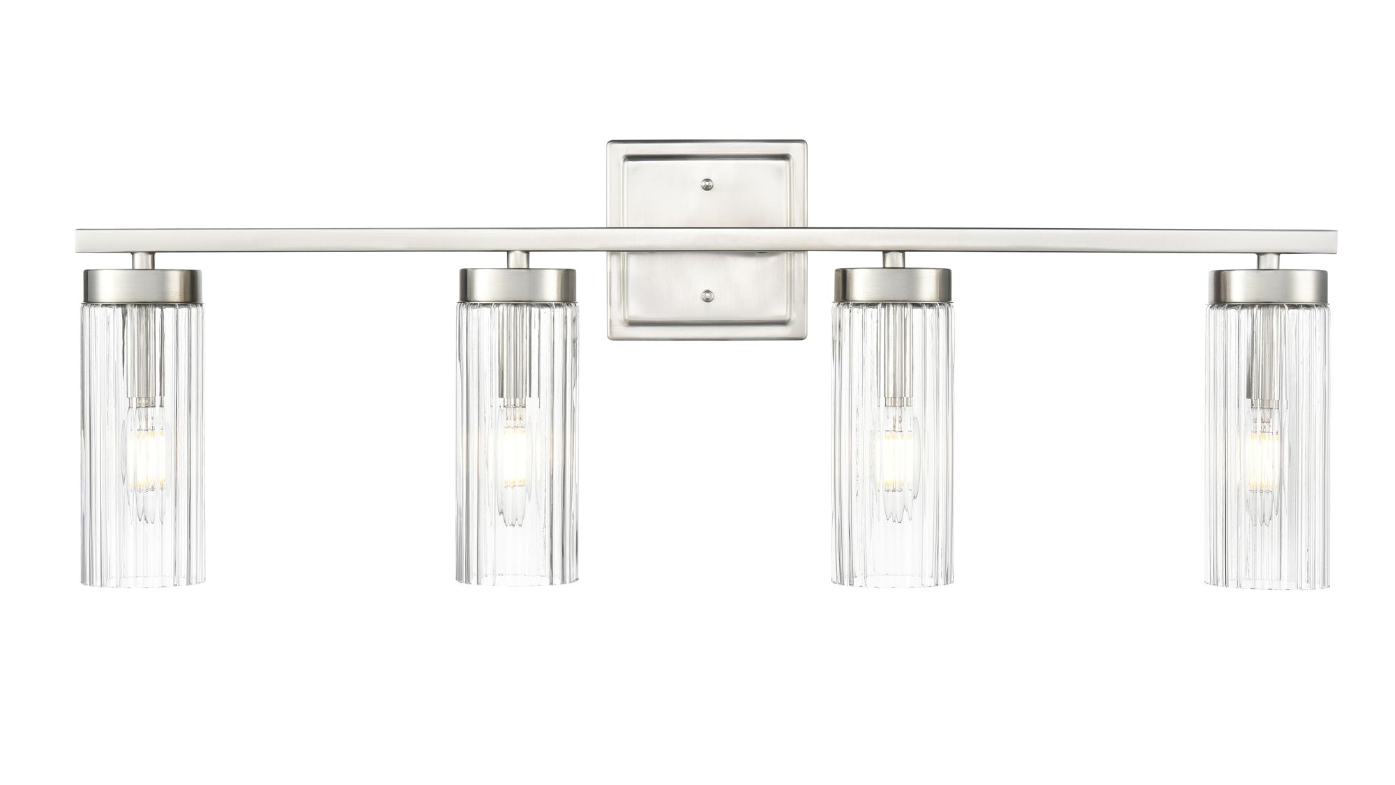 Image 4 Millennium Iversen 4-Light 29.75" Brushed Nickel Vanity Light with Shade more views